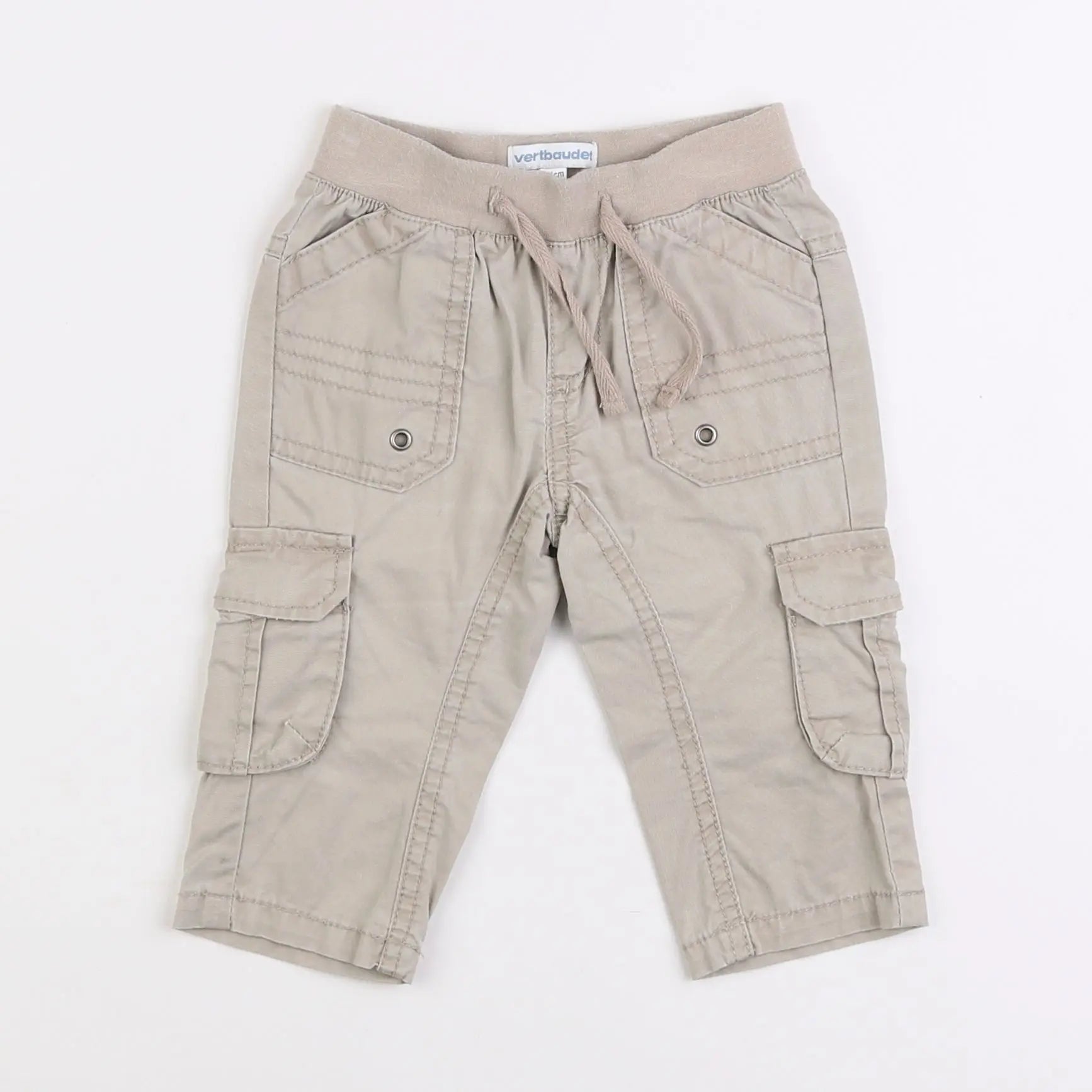 Vertbaudet - pantalon beige - 12 mois