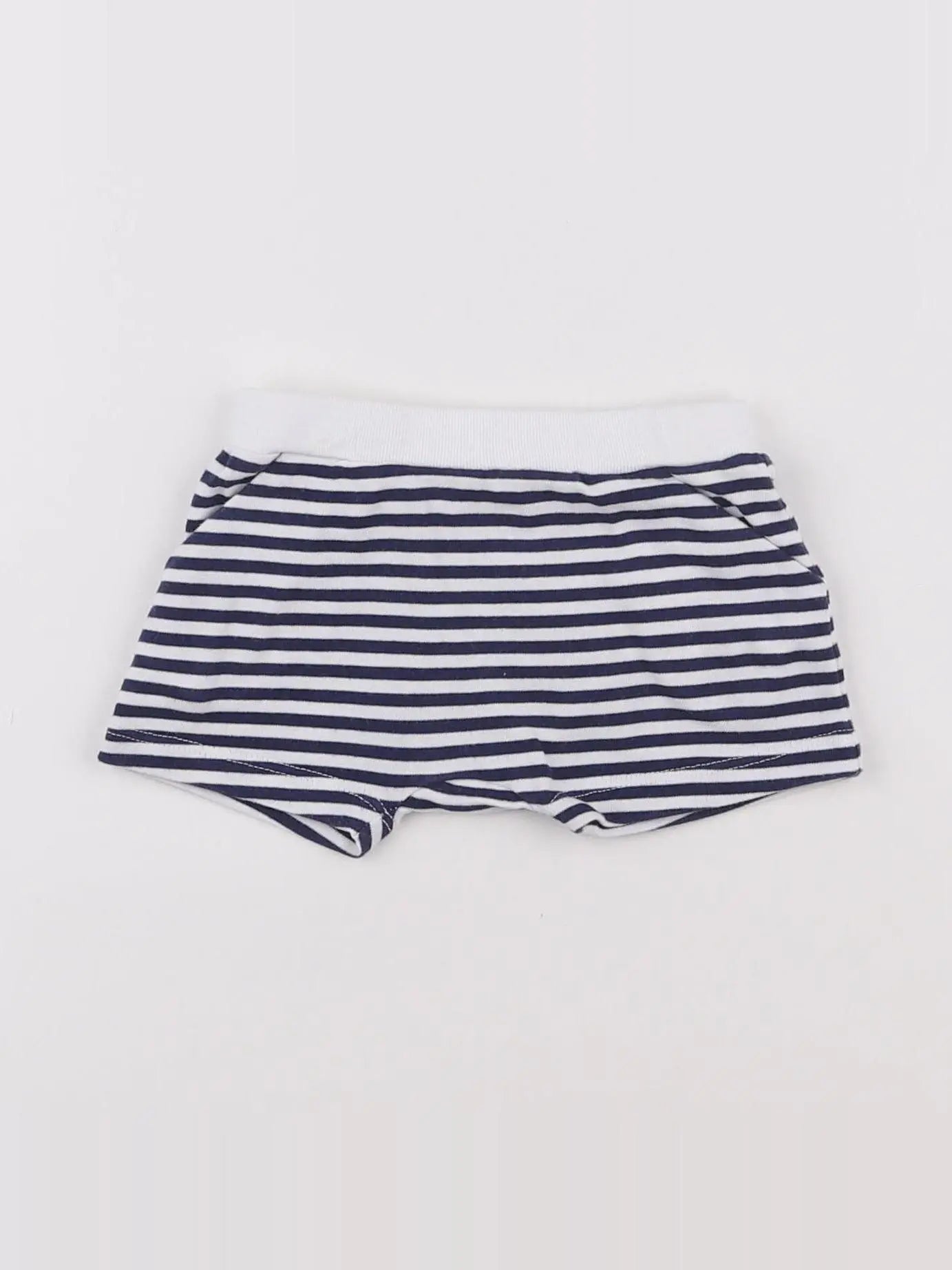 Jacadi - short blanc, bleu - 3 mois