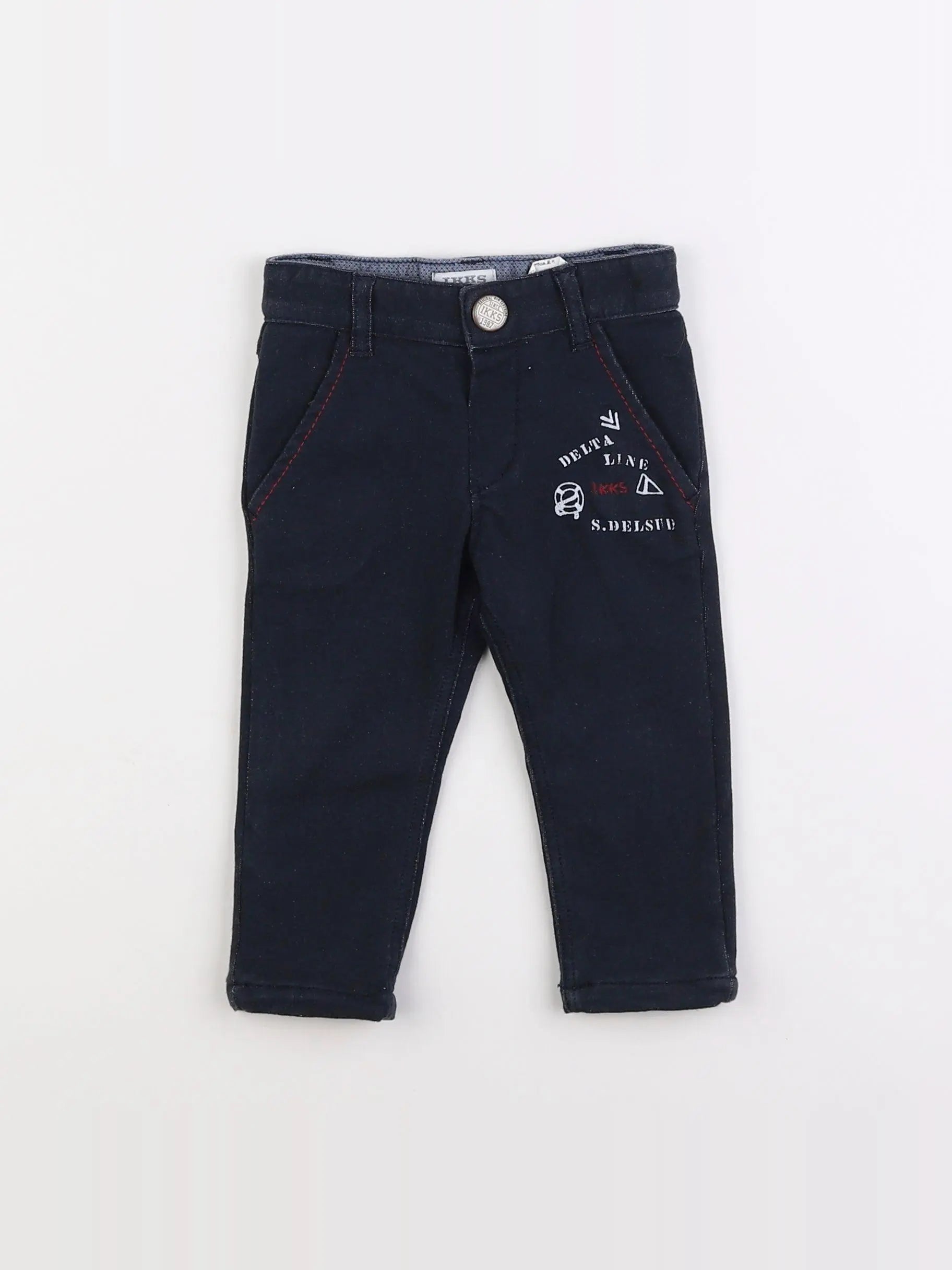 IKKS - pantalon bleu - 6 mois