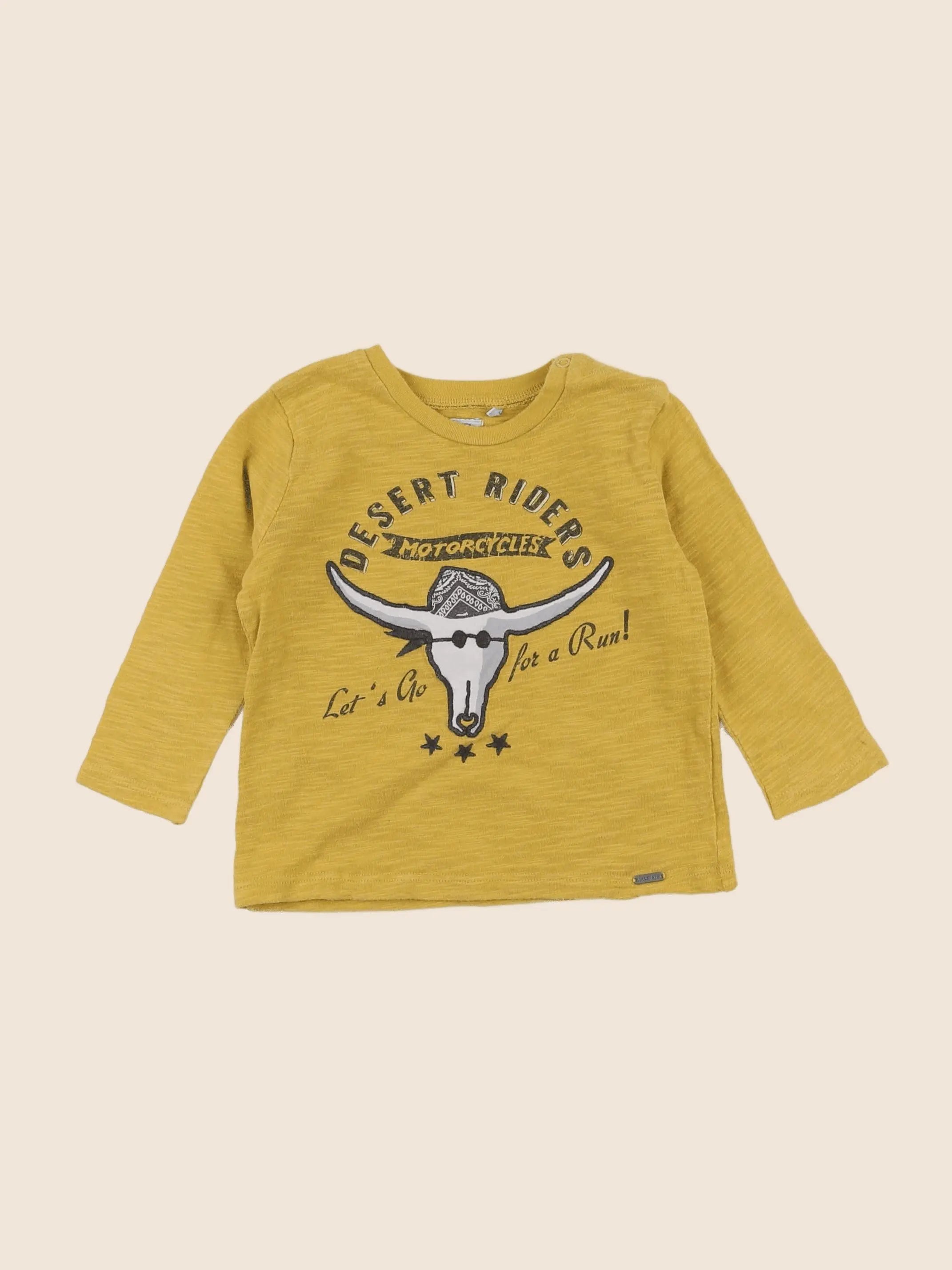 IKKS - tee-shirt jaune - 12 mois