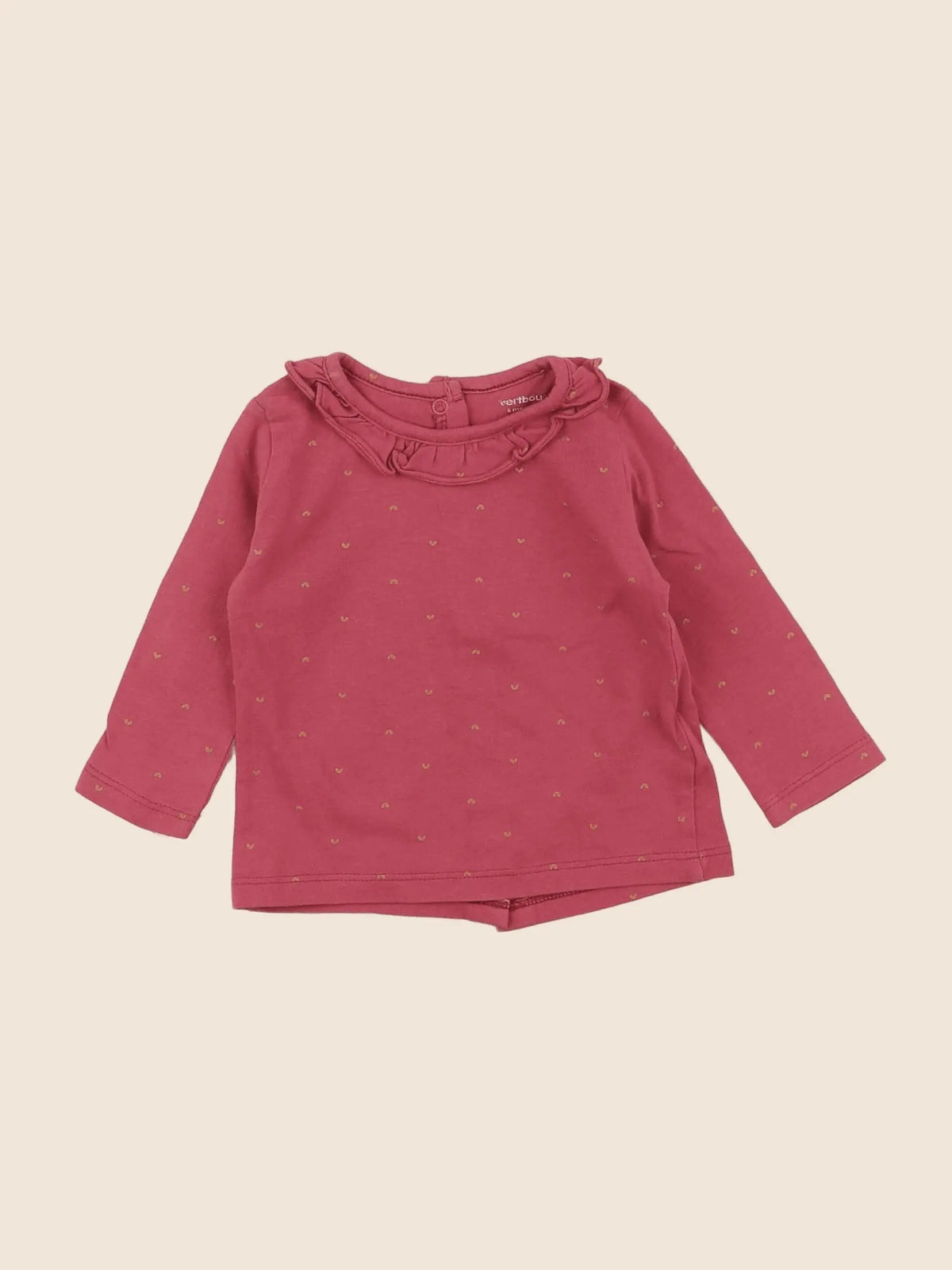 Vertbaudet - tee-shirt rose - 6 mois
