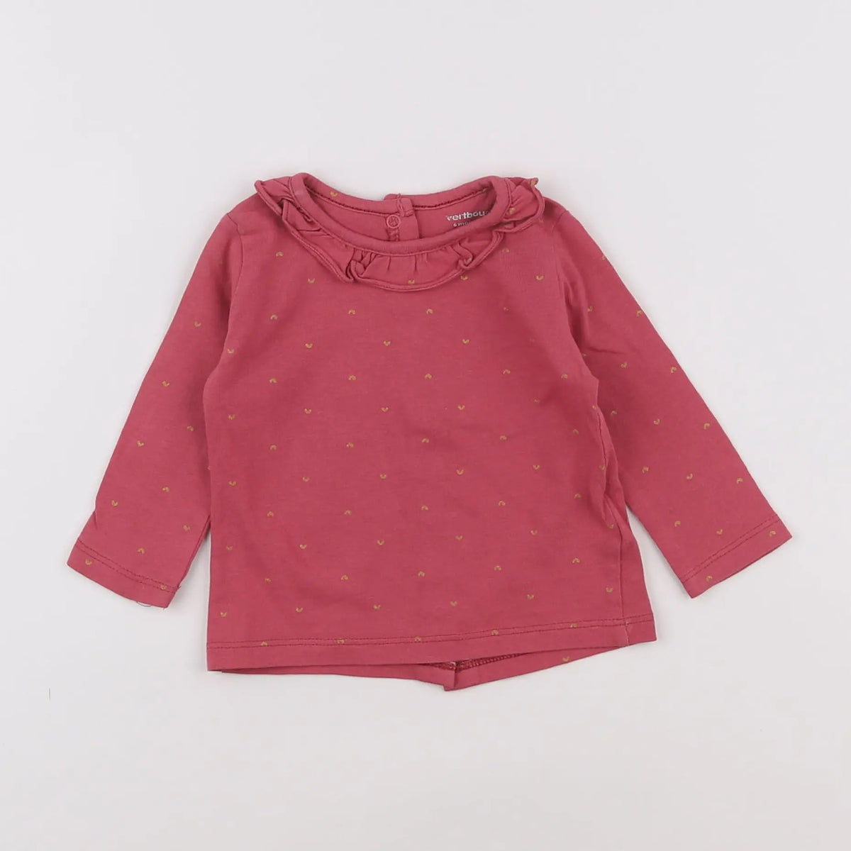 Vertbaudet - tee-shirt rose - 6 mois