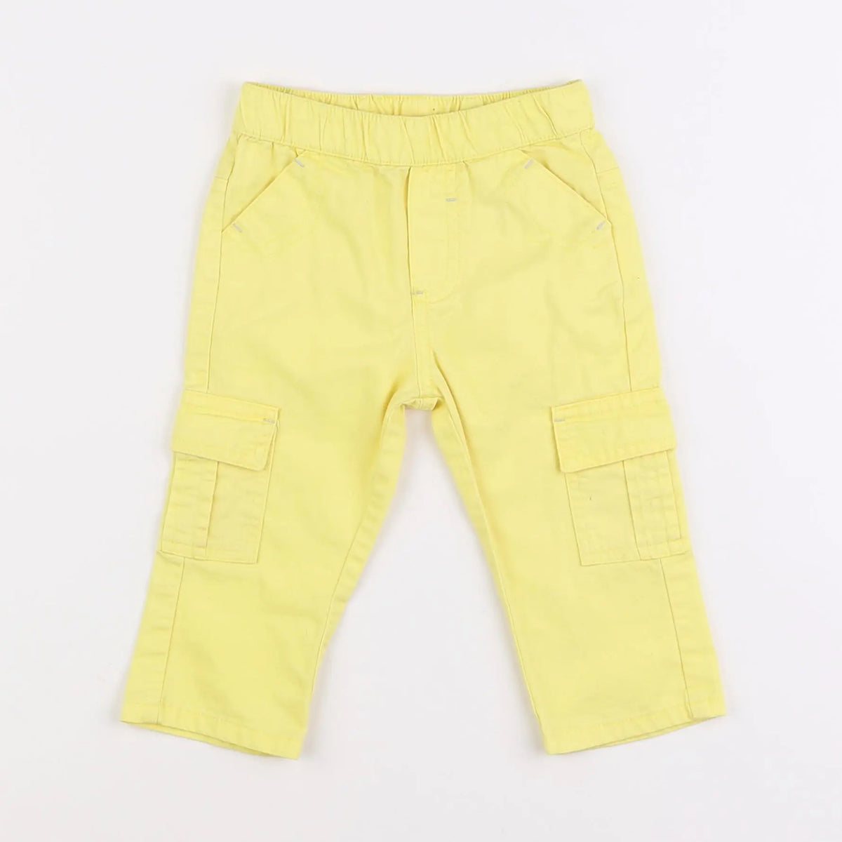 Vertbaudet - pantalon jaune - 12 mois