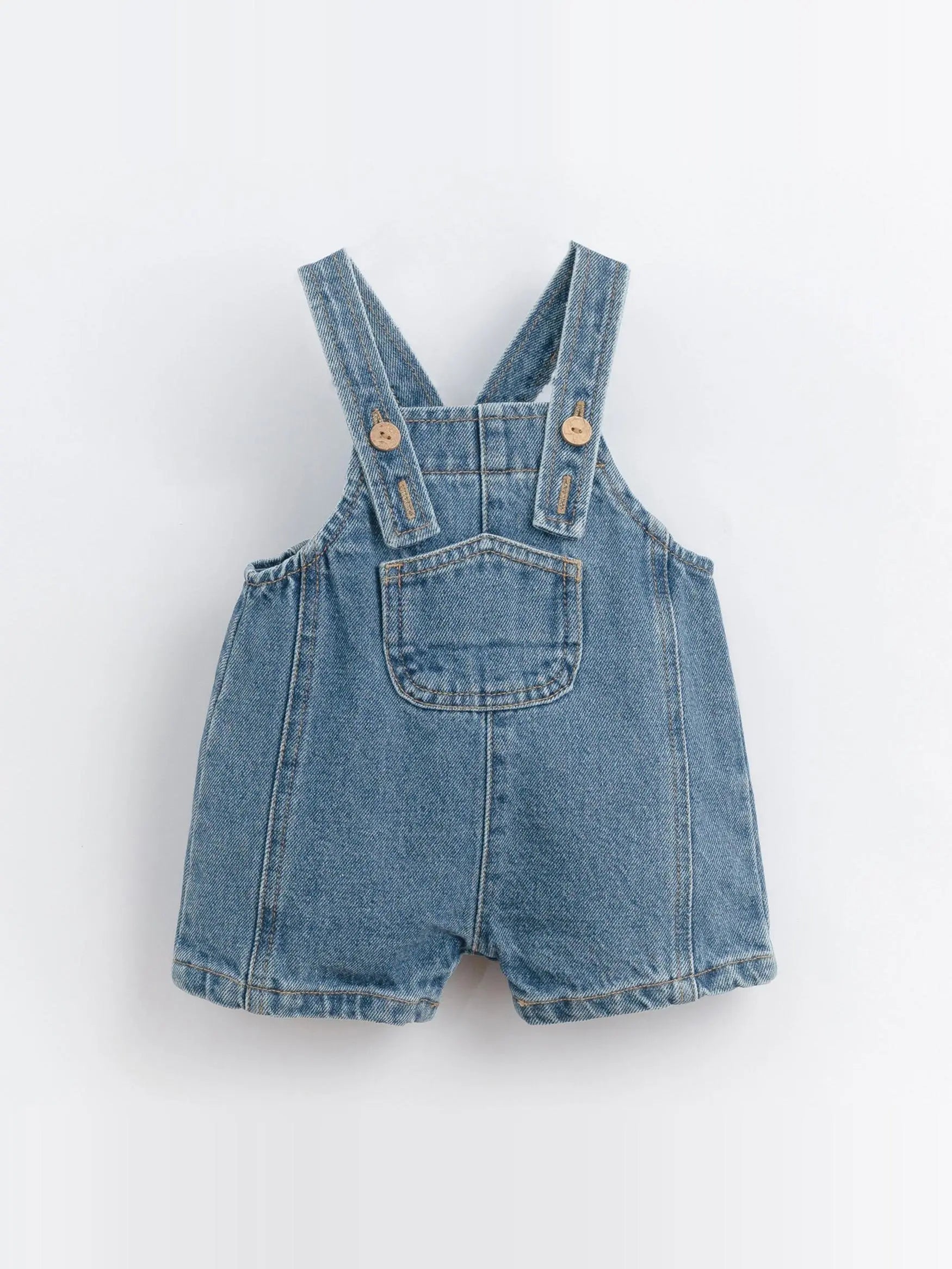 Salopette courte Denim bleu