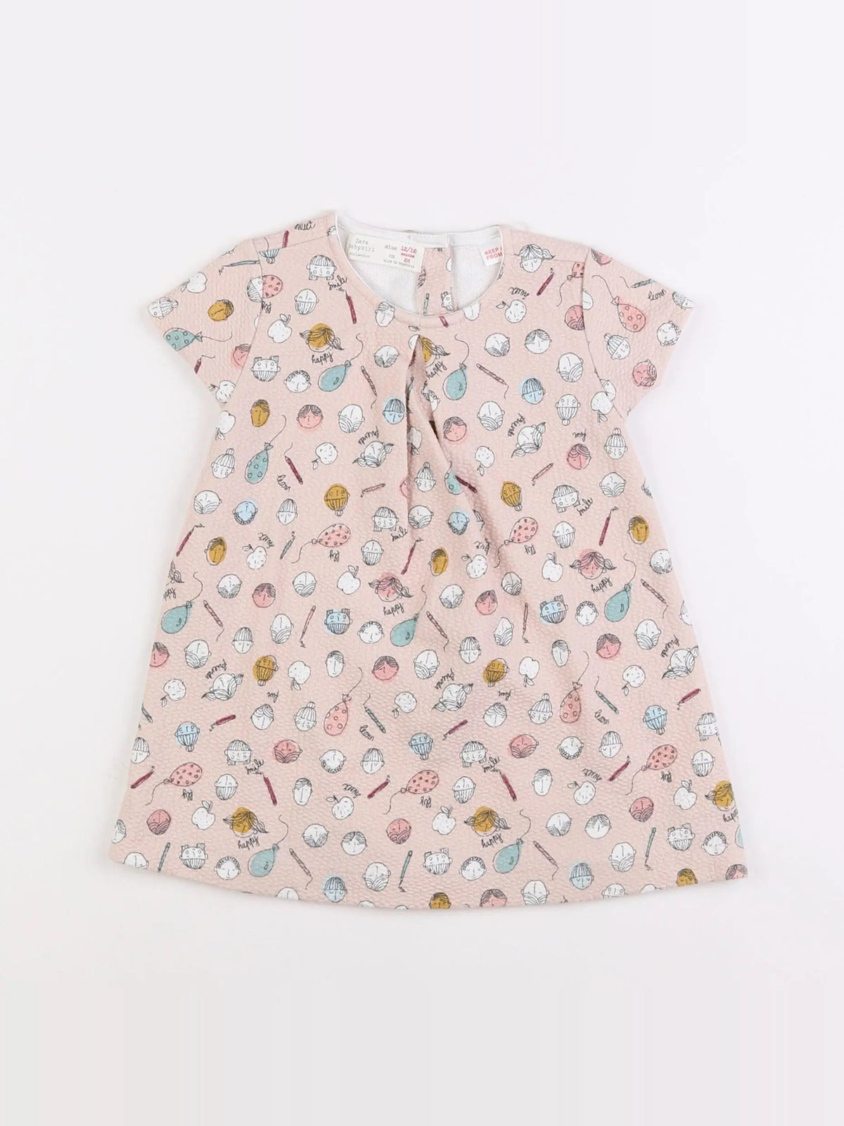 Zara - robe rose - 12/18 mois