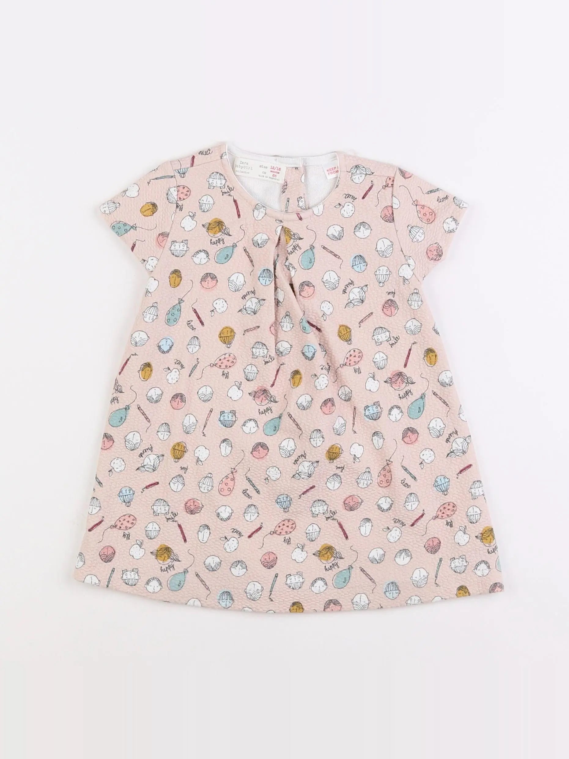 Zara - robe rose - 12/18 mois