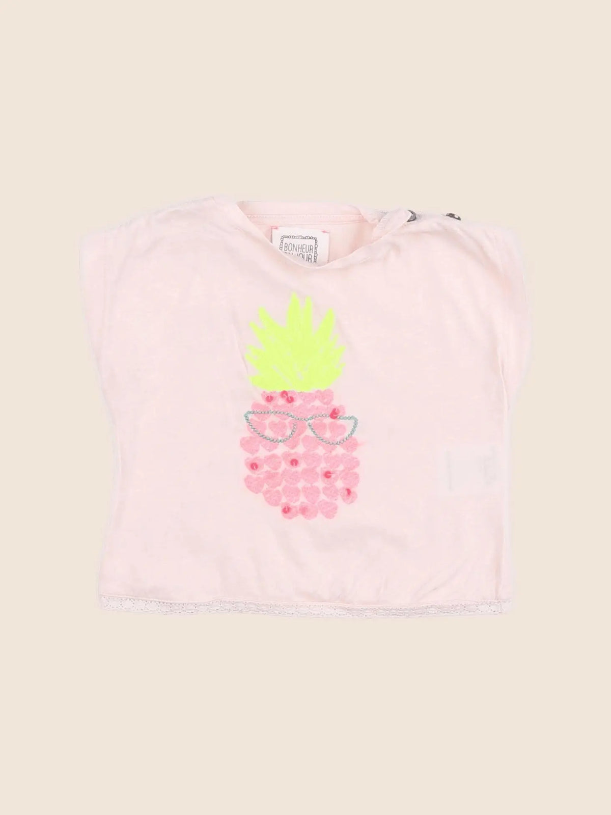 Bonheur du jour - tee-shirt rose - 6 mois