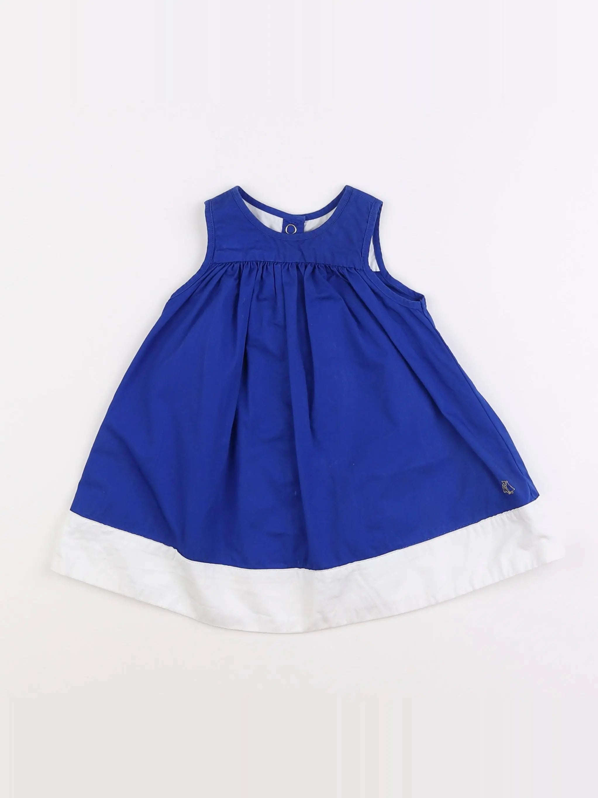 Petit Bateau - robe bleu - 6 mois
