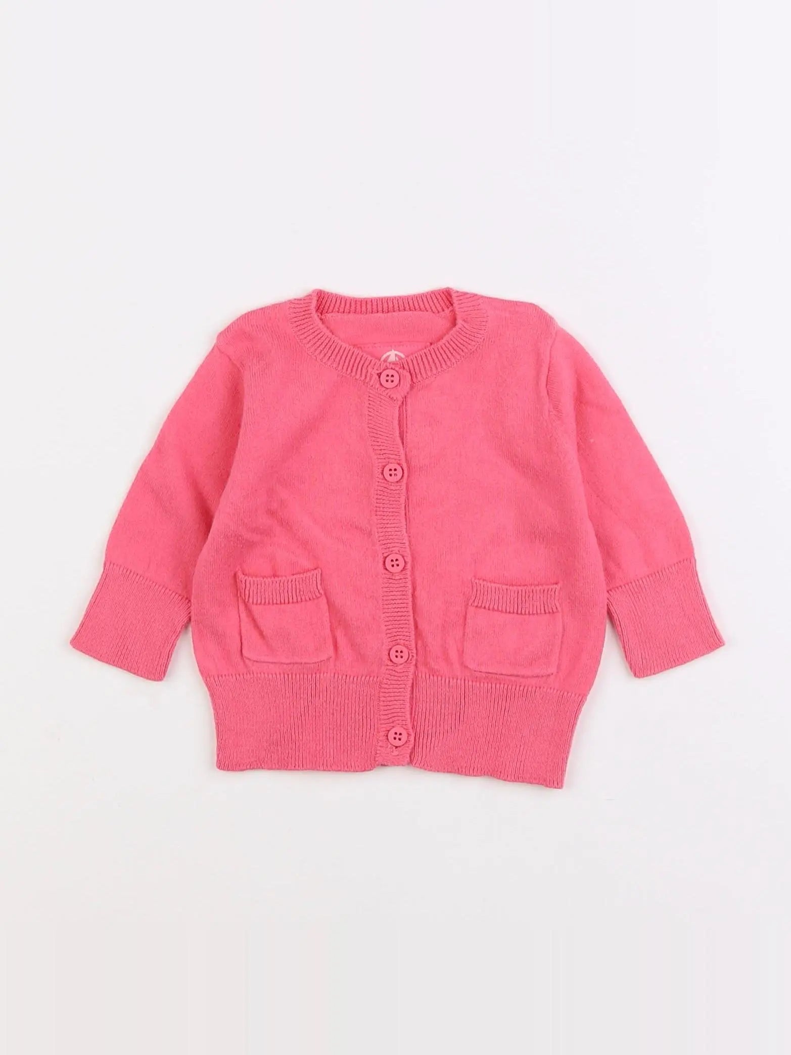 Petit Bateau - gilet rose - 3 mois