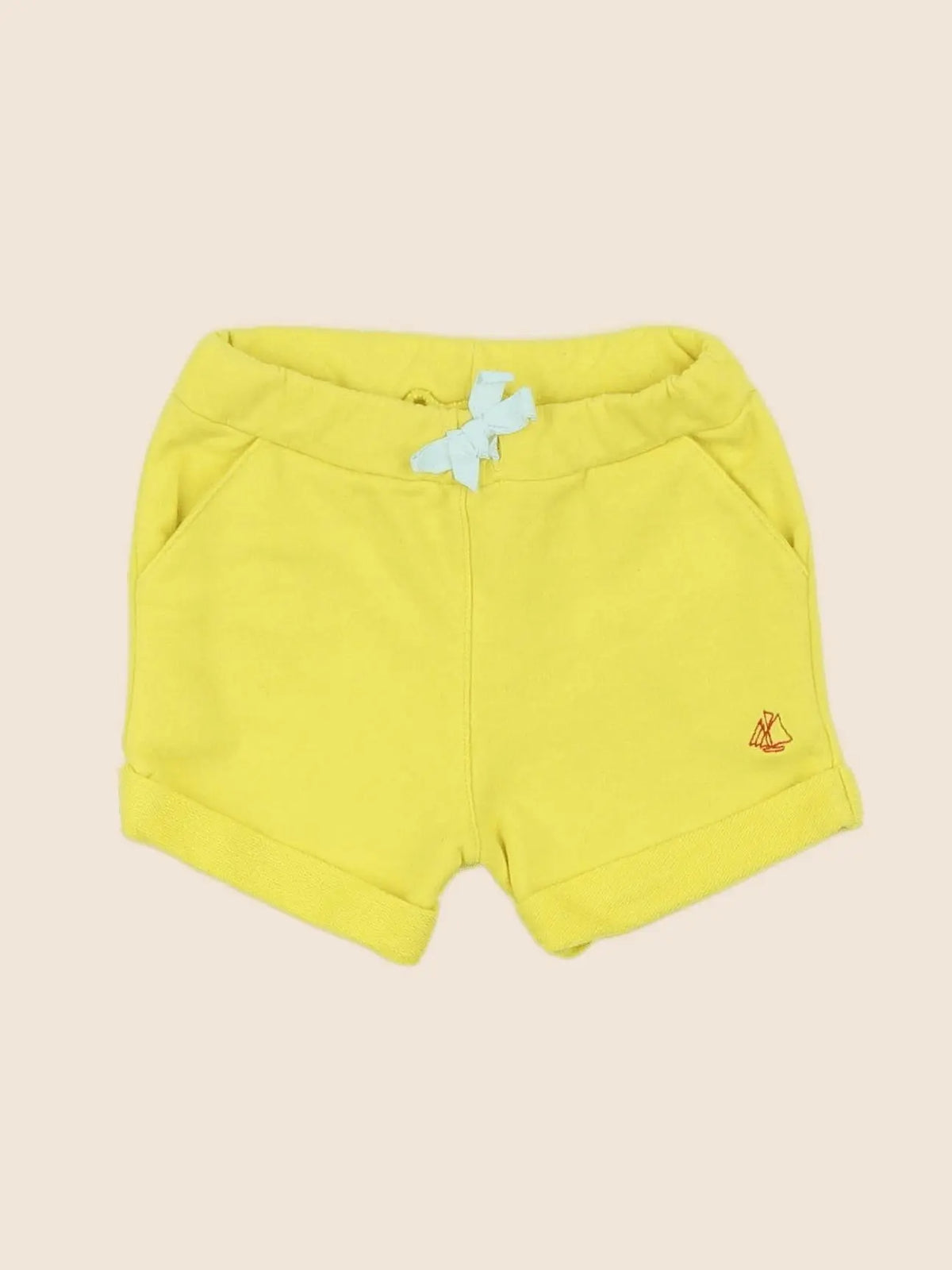 Petit Bateau - short jaune - 6 mois
