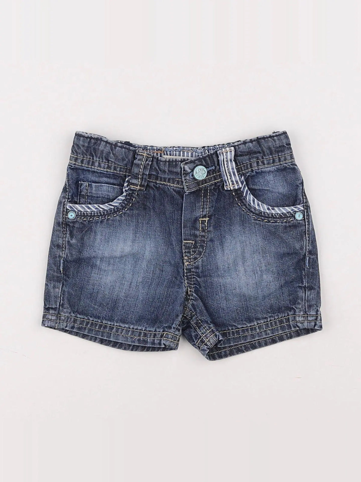 Levi's - short bleu - 12 mois