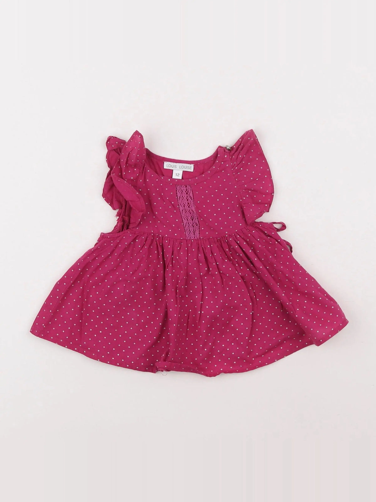 Louis Louise - blouse rose, argent - 12 mois