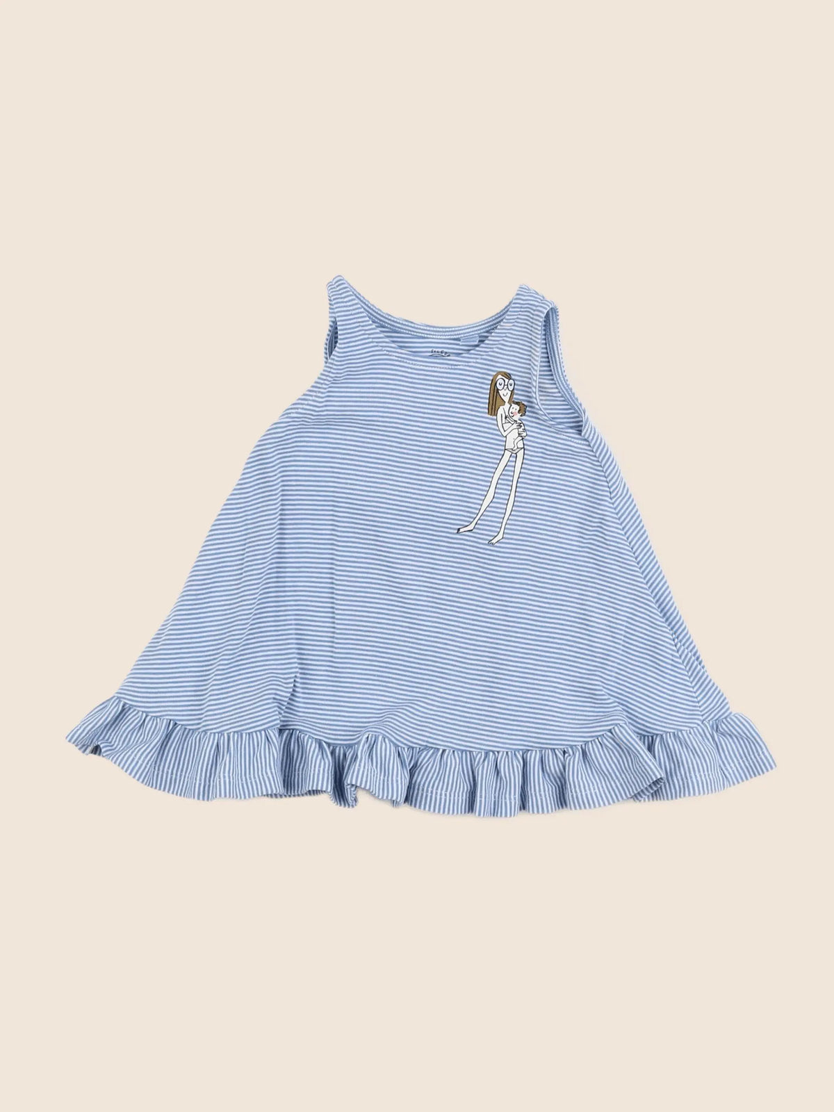 Petit Bateau - robe bleu - 6 mois