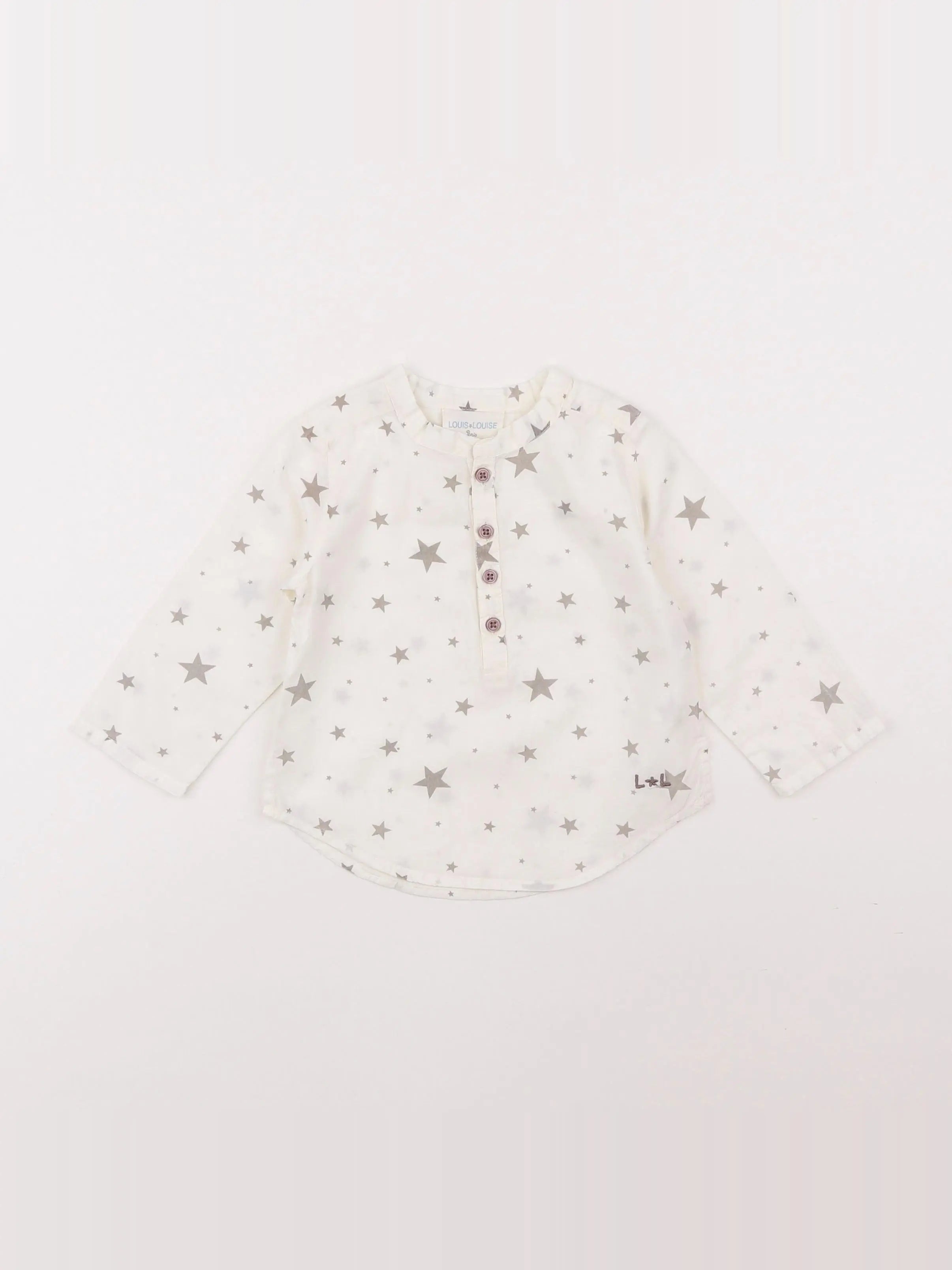 Louis Louise - chemise blanc, gris - 12 mois