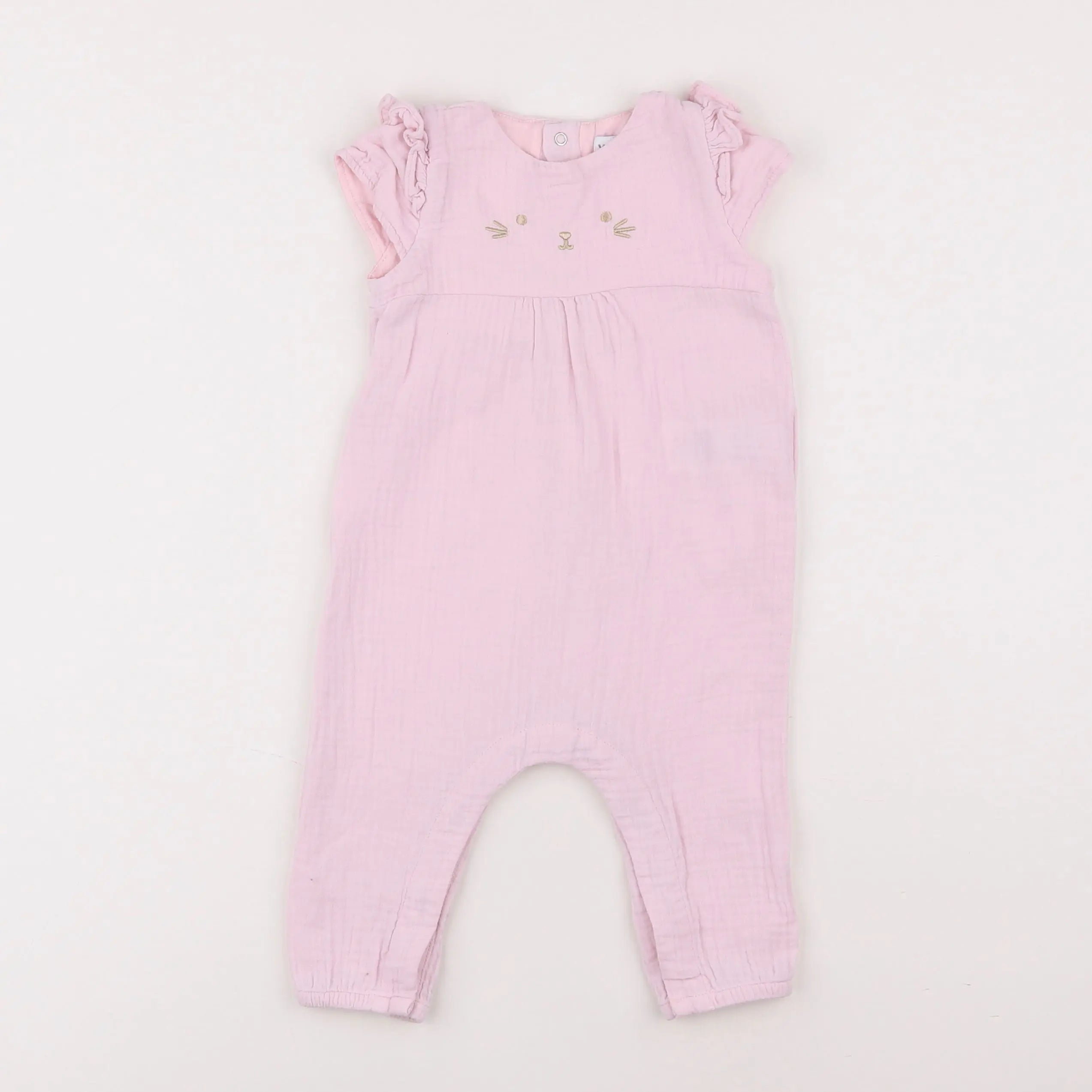 Vertbaudet - combinaison rose - 6 mois