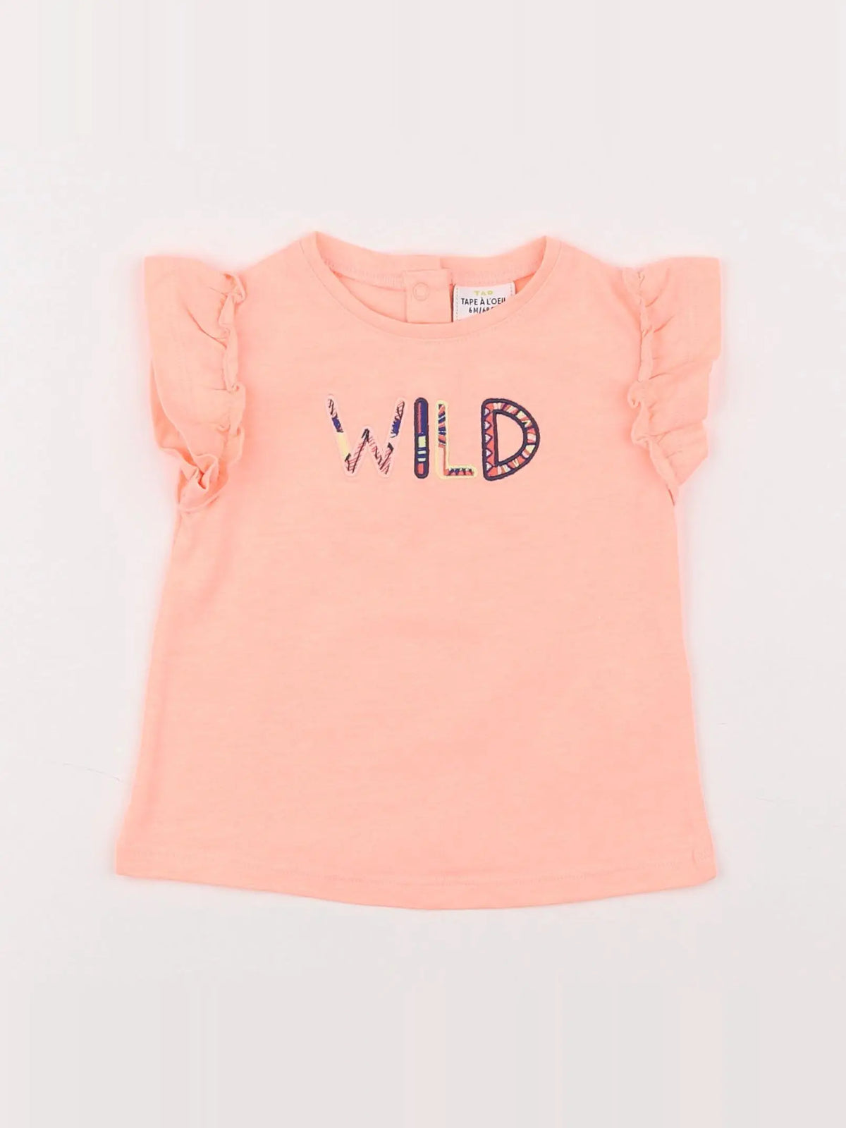 Tape à l'oeil - tee-shirt orange - 6 mois