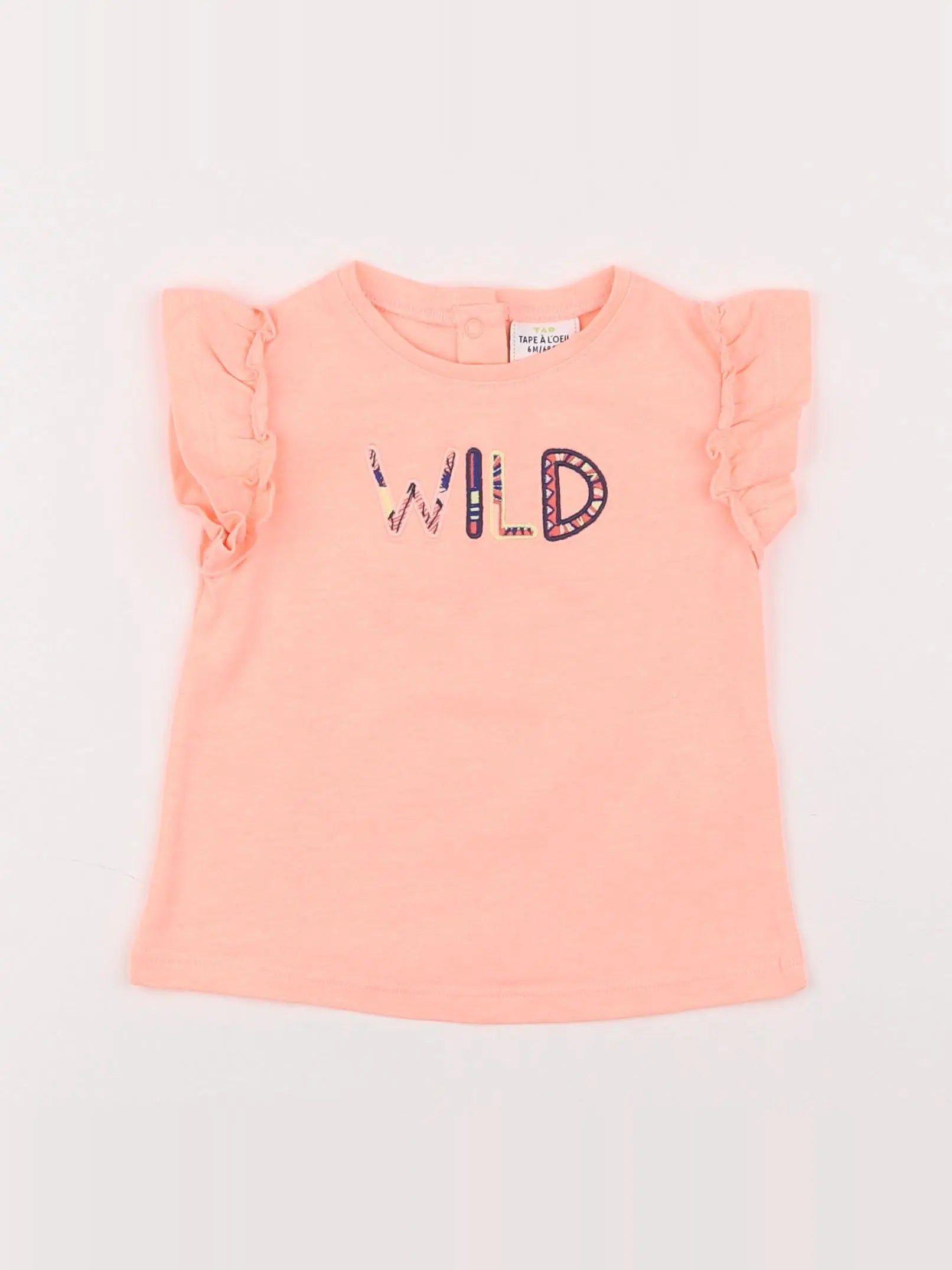 Tape à l'oeil - tee-shirt orange - 6 mois