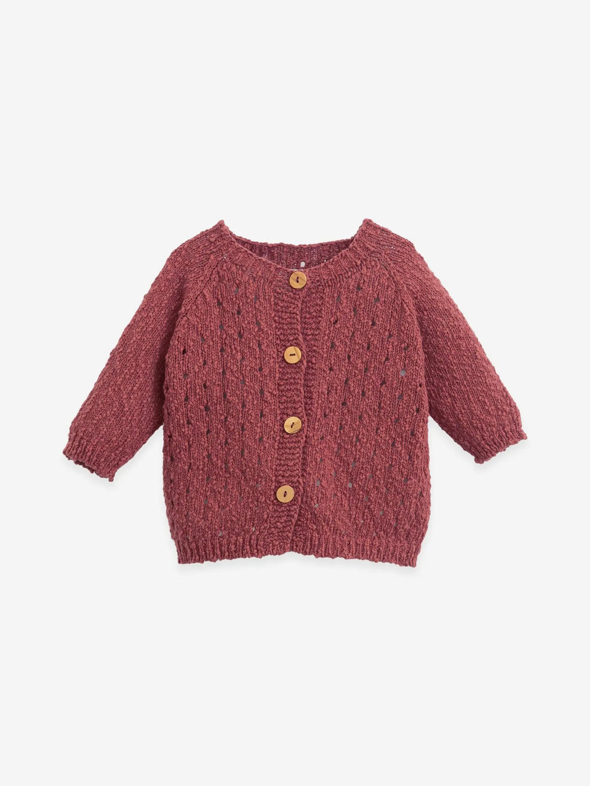 Gilet col rond rouge