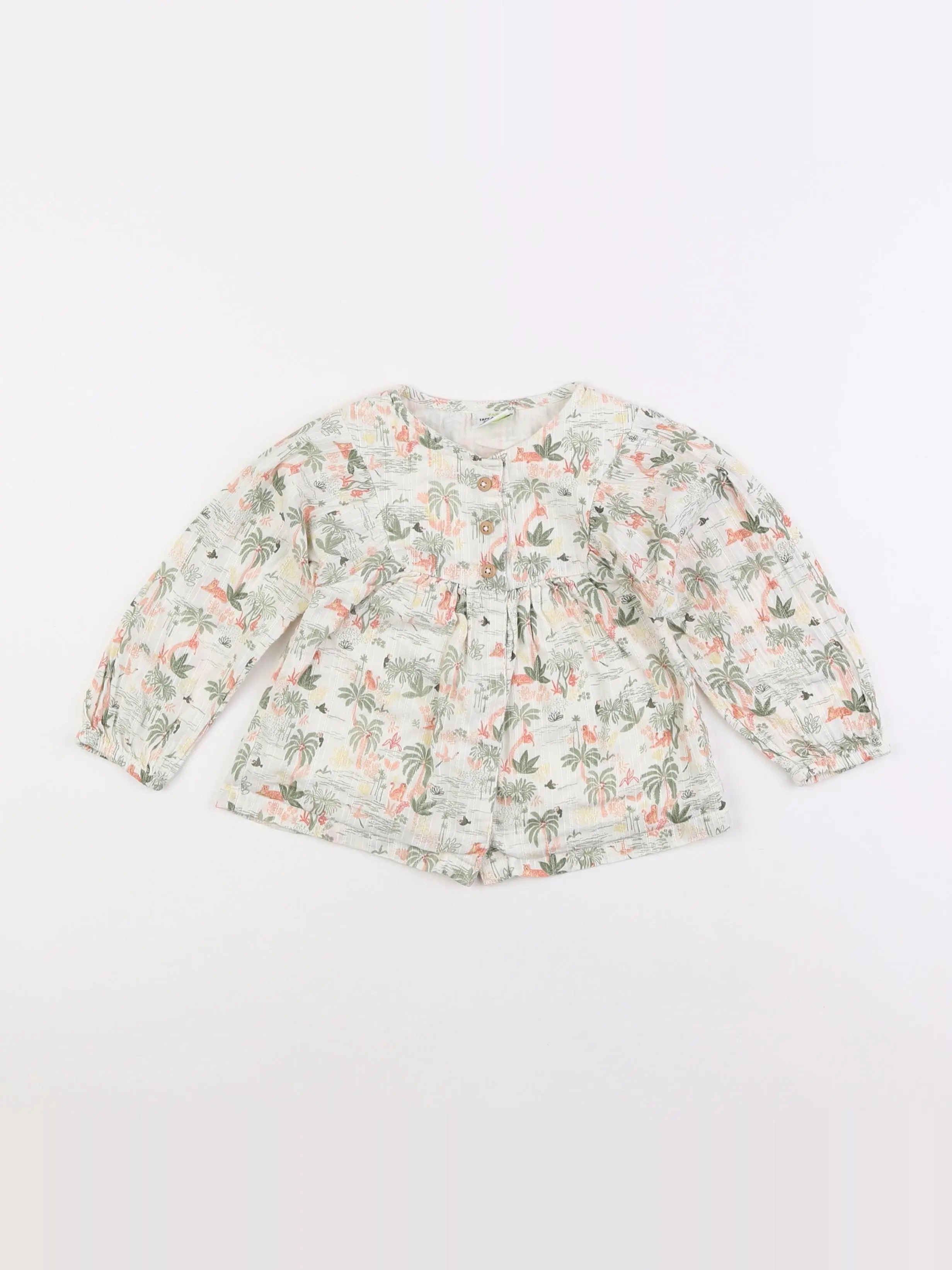Tape à l'oeil - blouse beige, vert - 2 ans