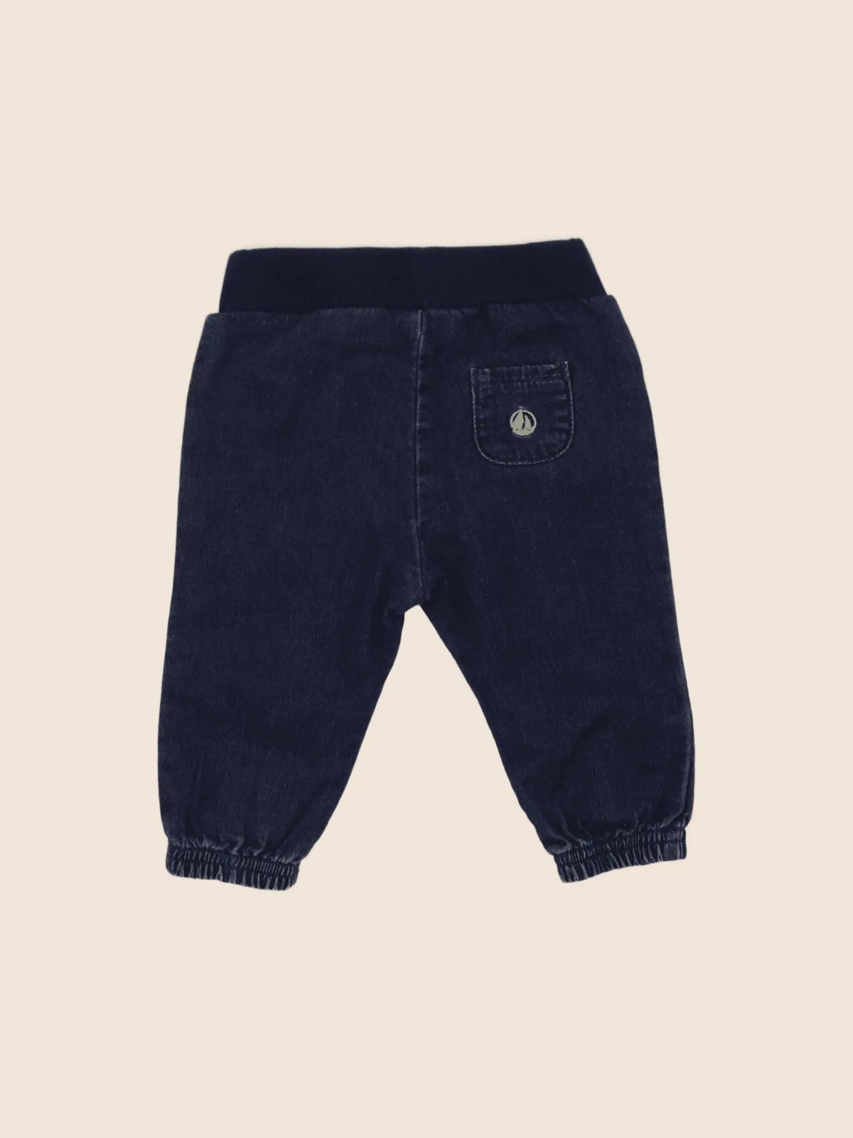 Petit Bateau - pantalon bleu - 6 mois
