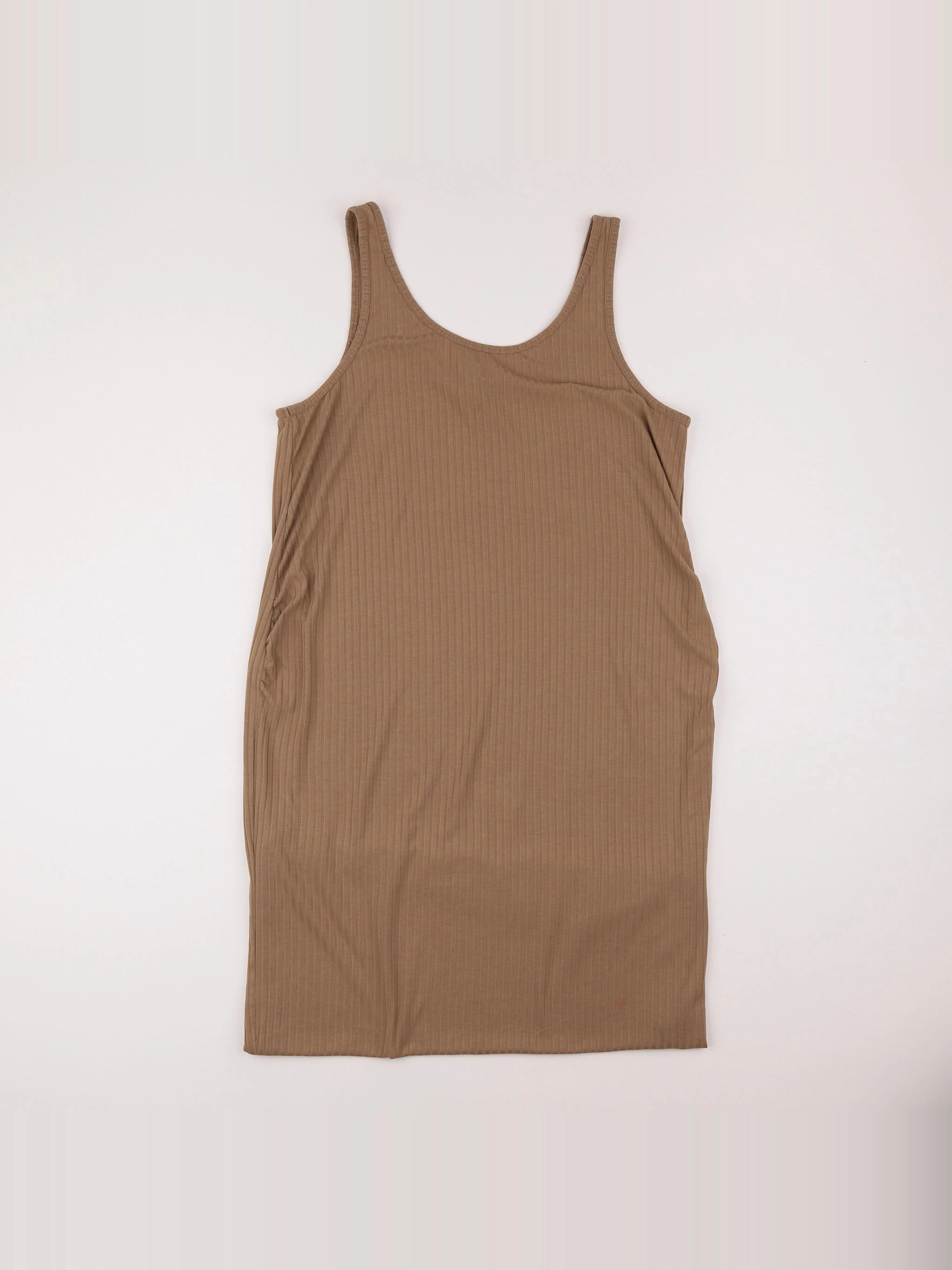 H&M - robe grossesse marron - l