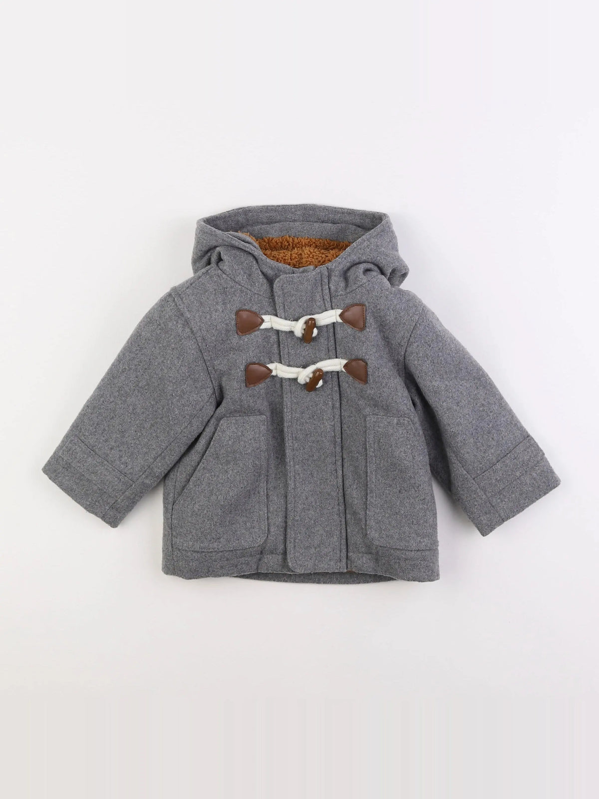 Vertbaudet - manteau gris - 9 mois