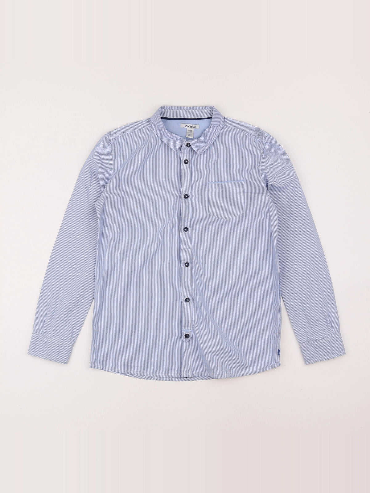 Okaidi - chemise blanc, bleu - 12 ans