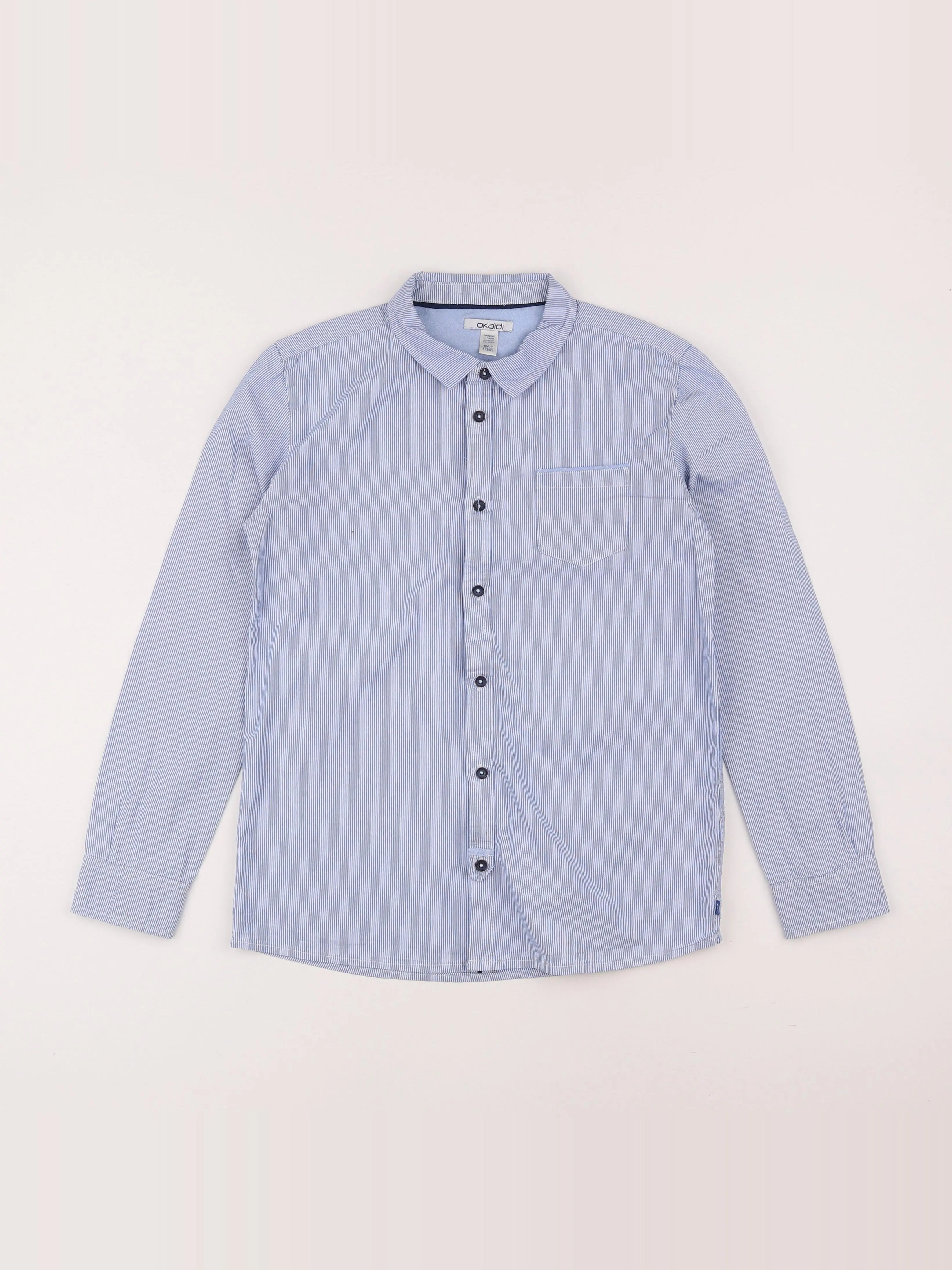 Okaidi - chemise blanc, bleu - 12 ans