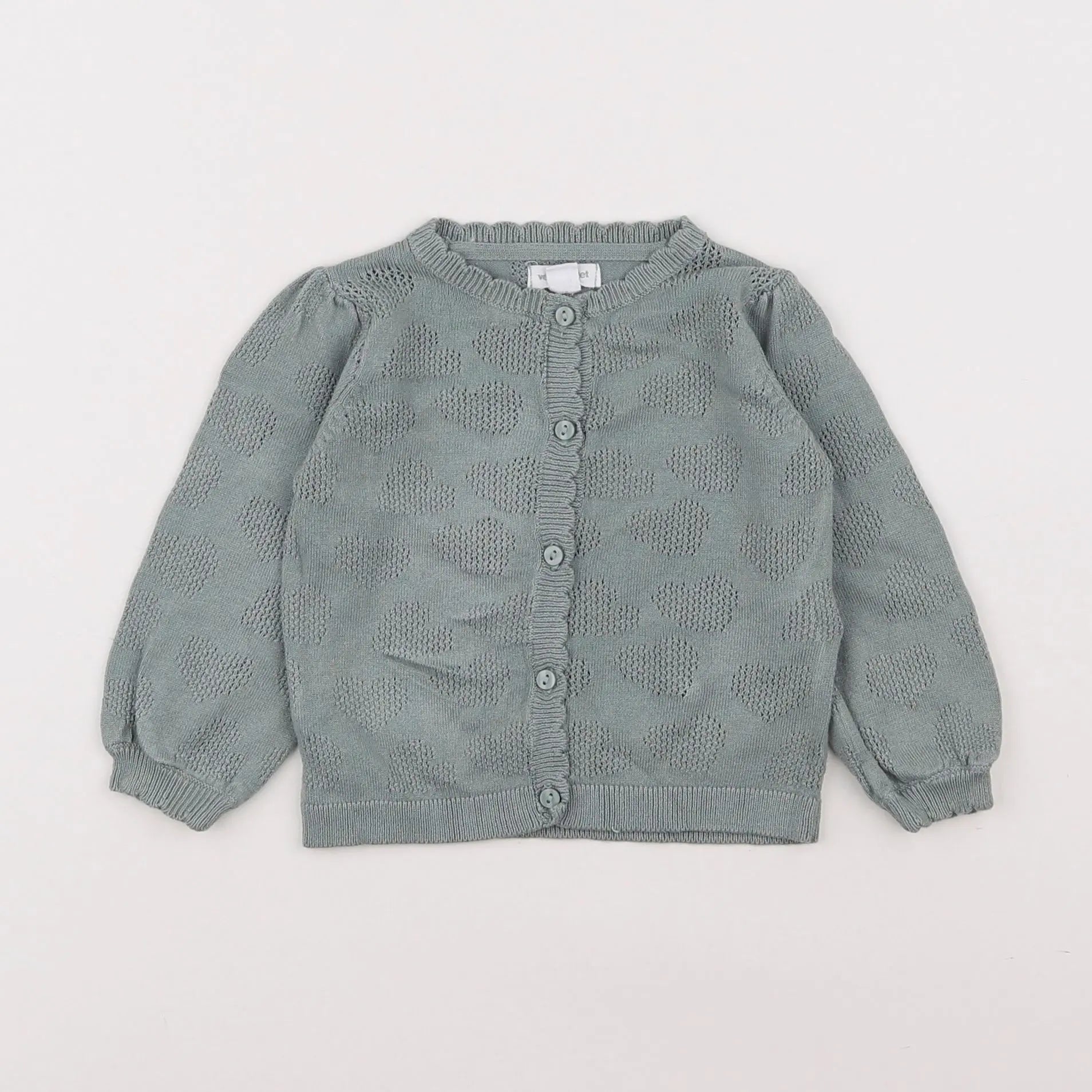 Vertbaudet - gilet vert - 6 mois