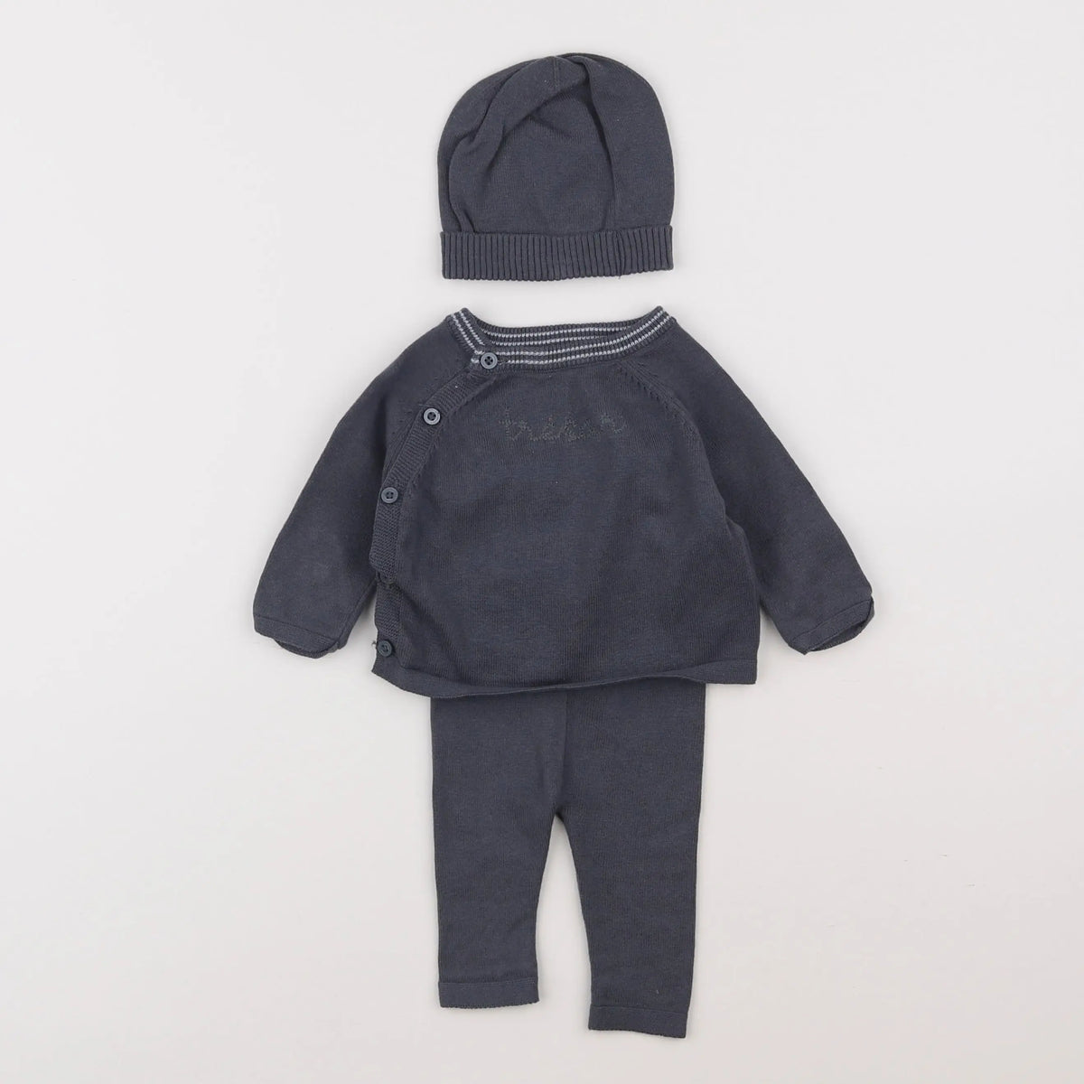 Vertbaudet - ensemble gris - 3 mois