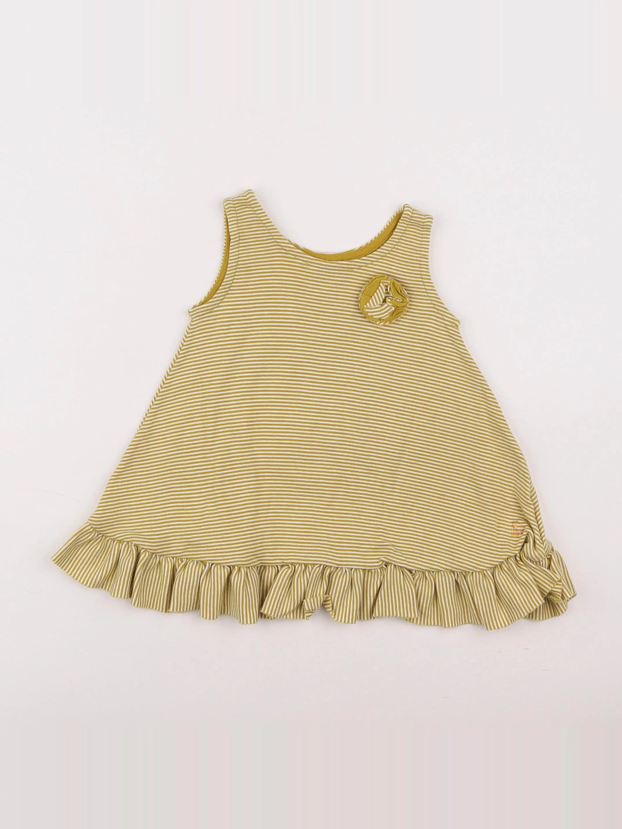 Petit Bateau - robe vert - 6 mois