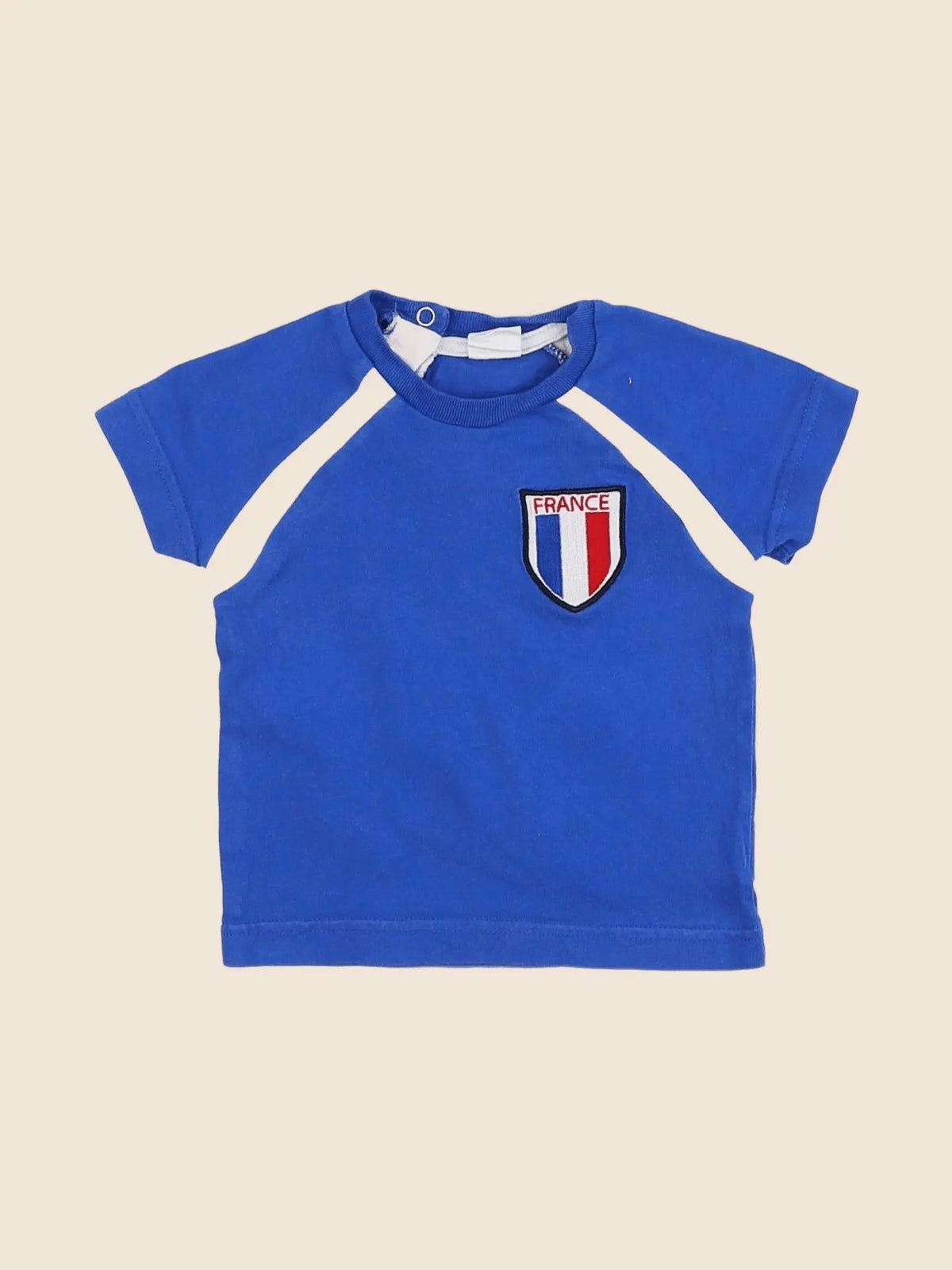 H&M - tee-shirt imprimé au dos bleu - 3/6 mois