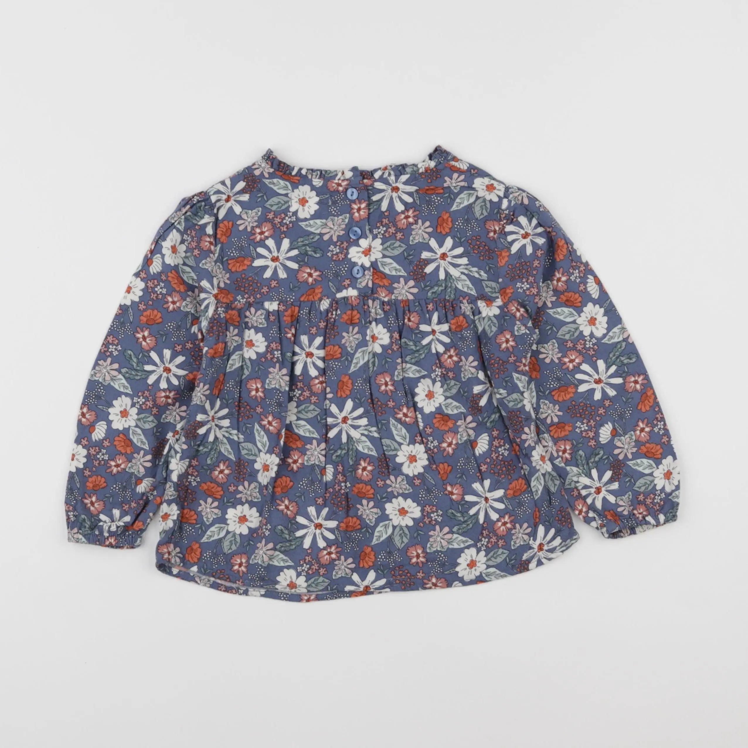 Vertbaudet - blouse bleu - 3 ans