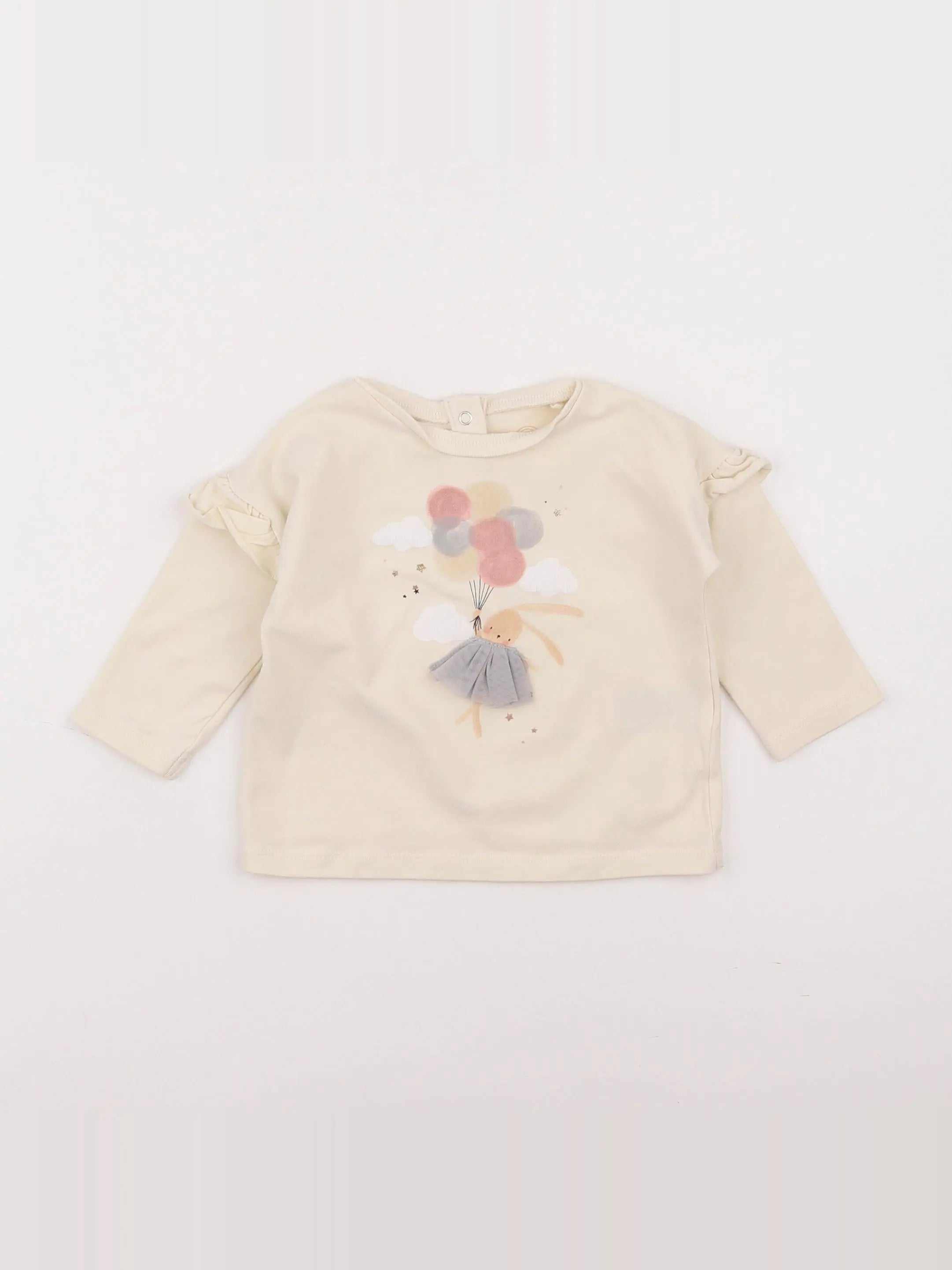 Next - tee-shirt beige - 3/6 mois