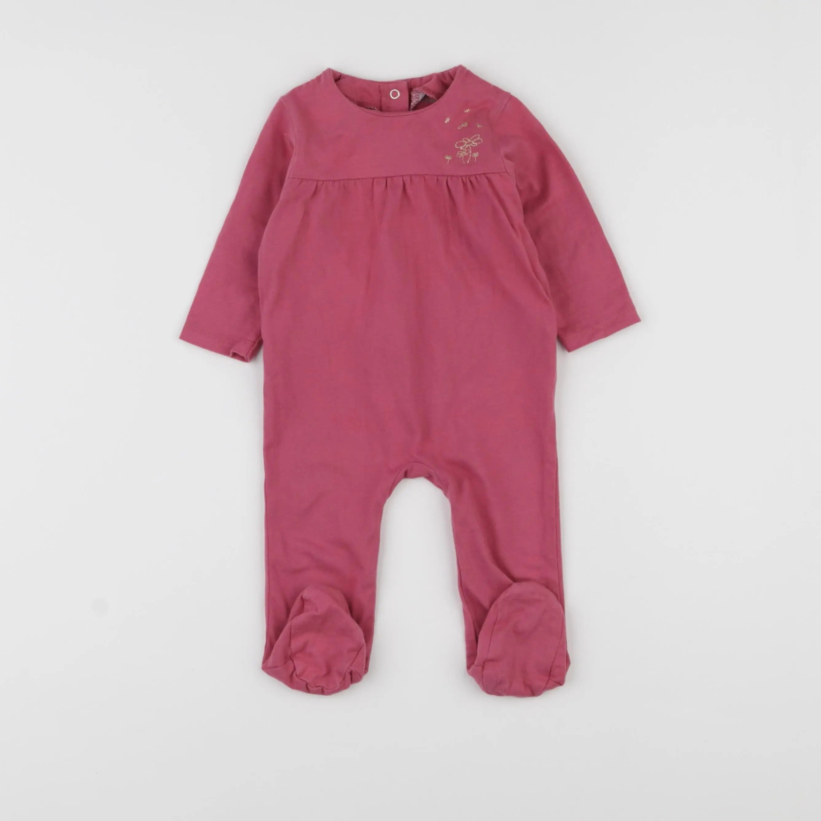 Vertbaudet - pyjama coton rose - 6 mois