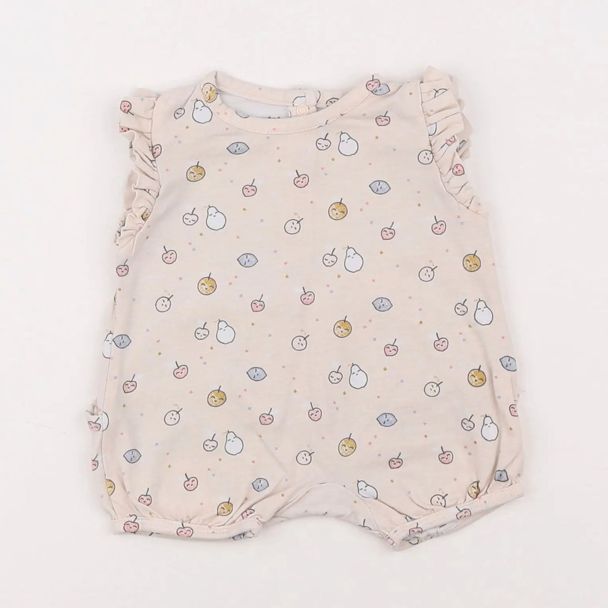 Vertbaudet - pyjama coton beige - 1 mois