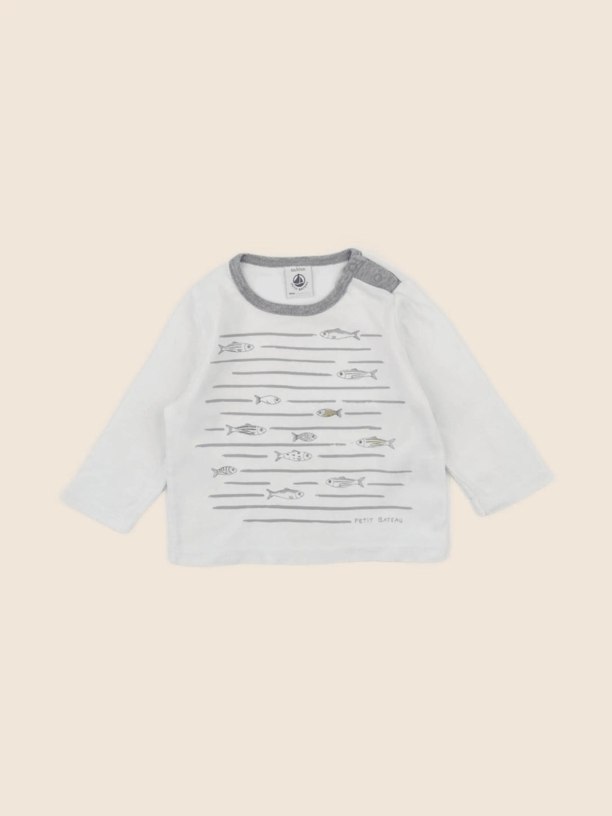 Petit Bateau - tee-shirt bleu - 6 mois