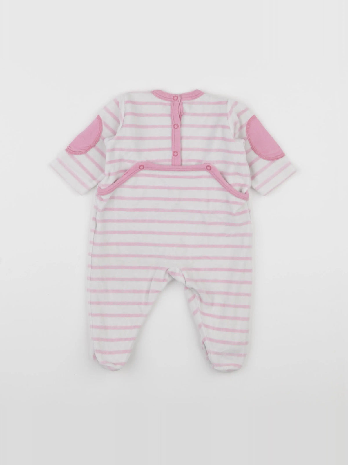 Petit Bateau - pyjama velours rose - 3 mois