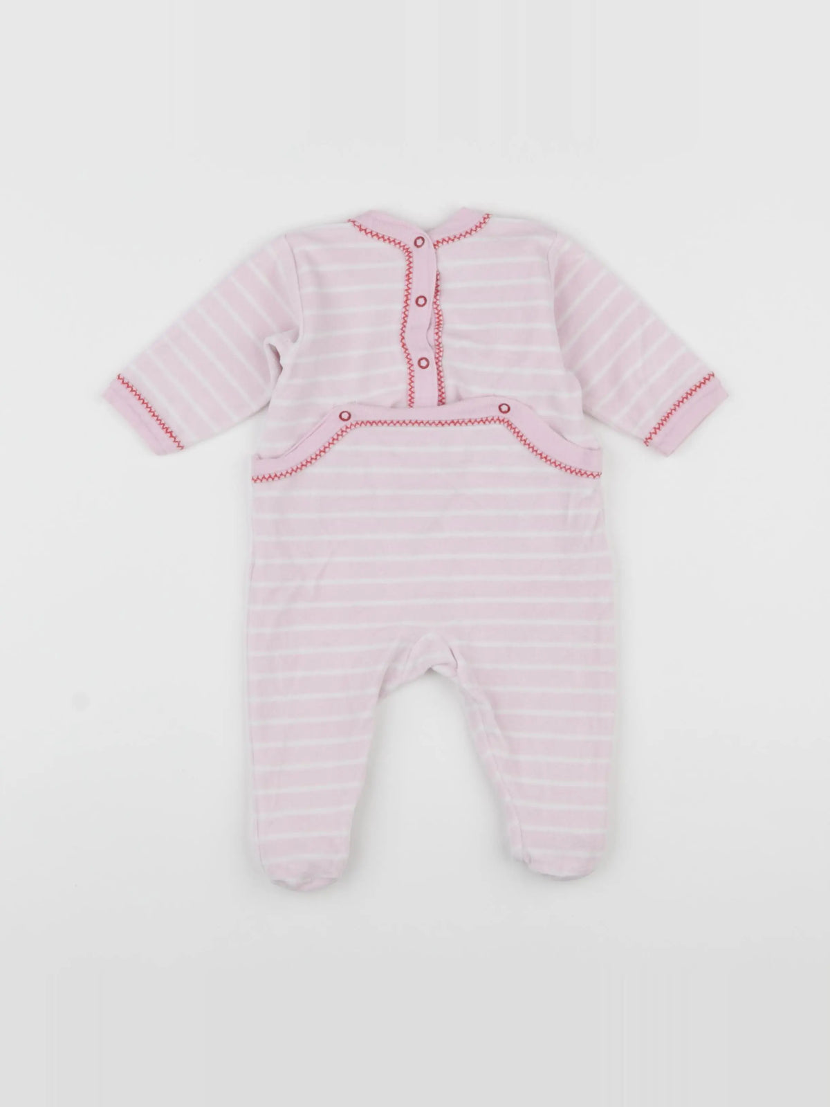 Petit Bateau - pyjama velours rose - 3 mois