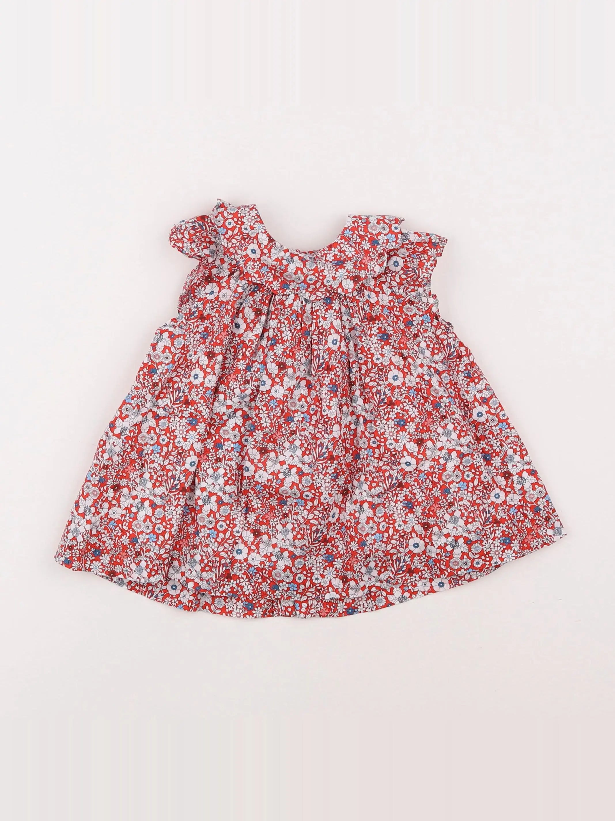 Jacadi - robe liberty rouge - 6 mois