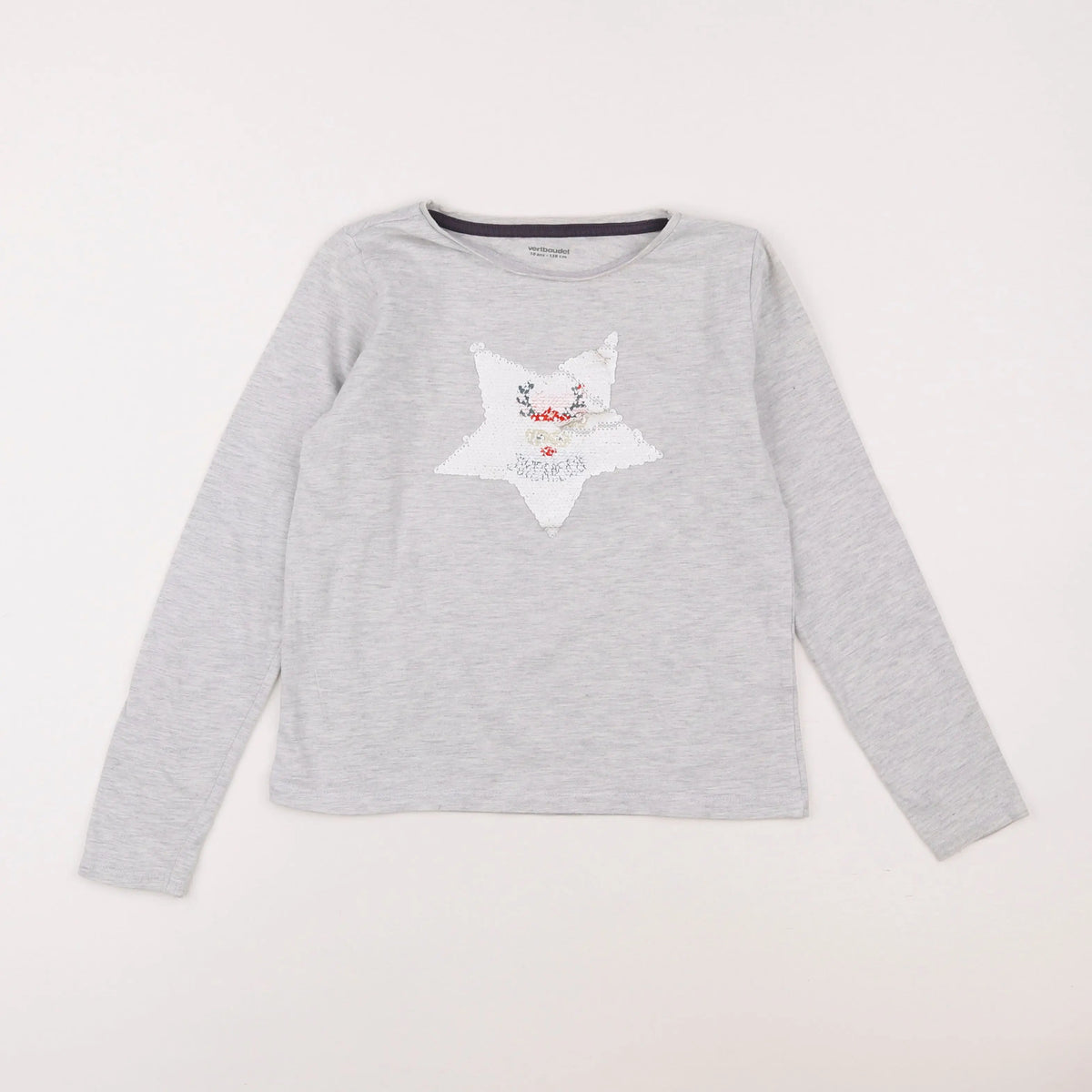Vertbaudet - tee-shirt gris - 10 ans