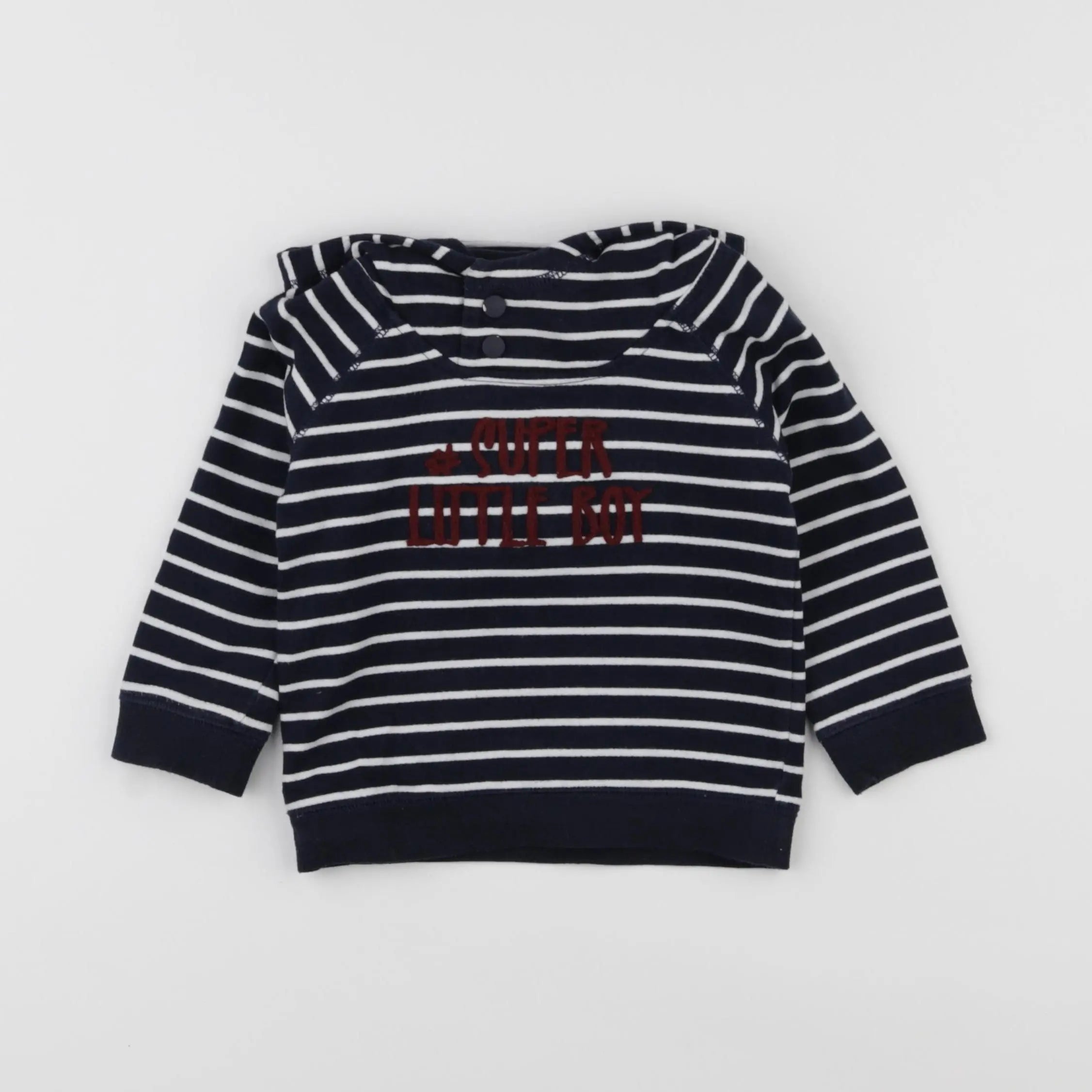 Vertbaudet - sweat bleu - 18 mois