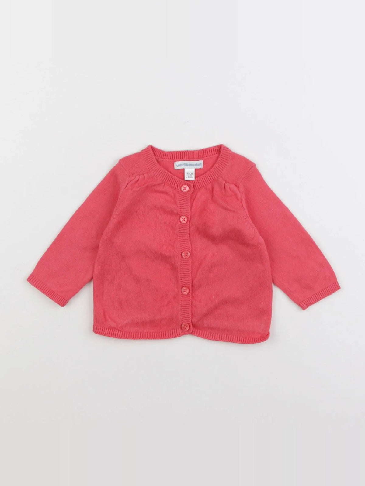 Vertbaudet - gilet rose - 3 mois