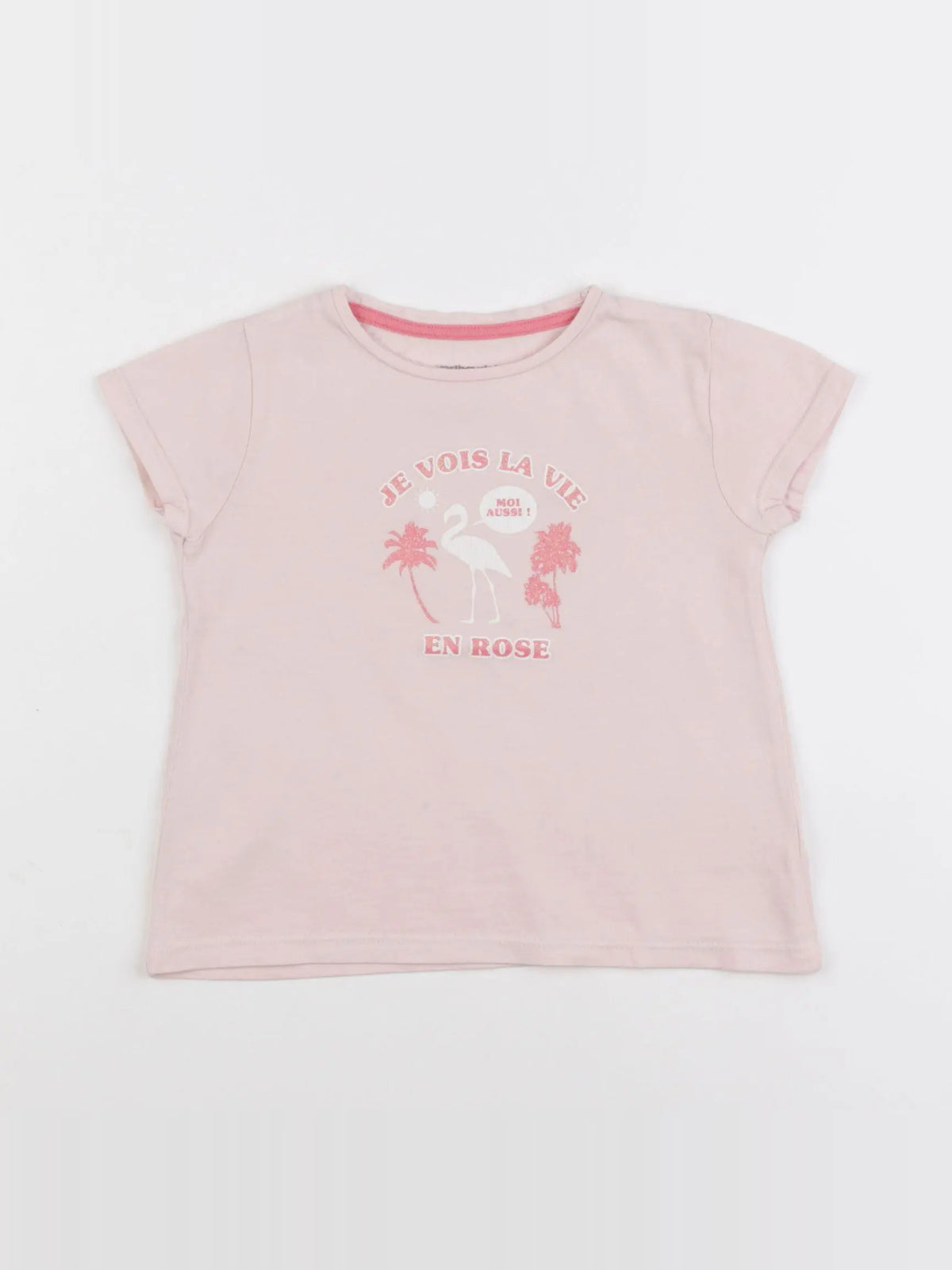 Vertbaudet - tee-shirt rose - 3 ans