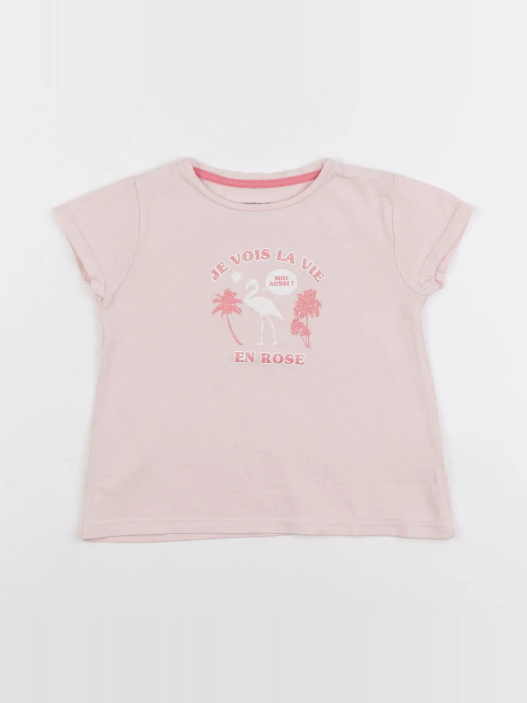 Vertbaudet - tee-shirt rose - 3 ans