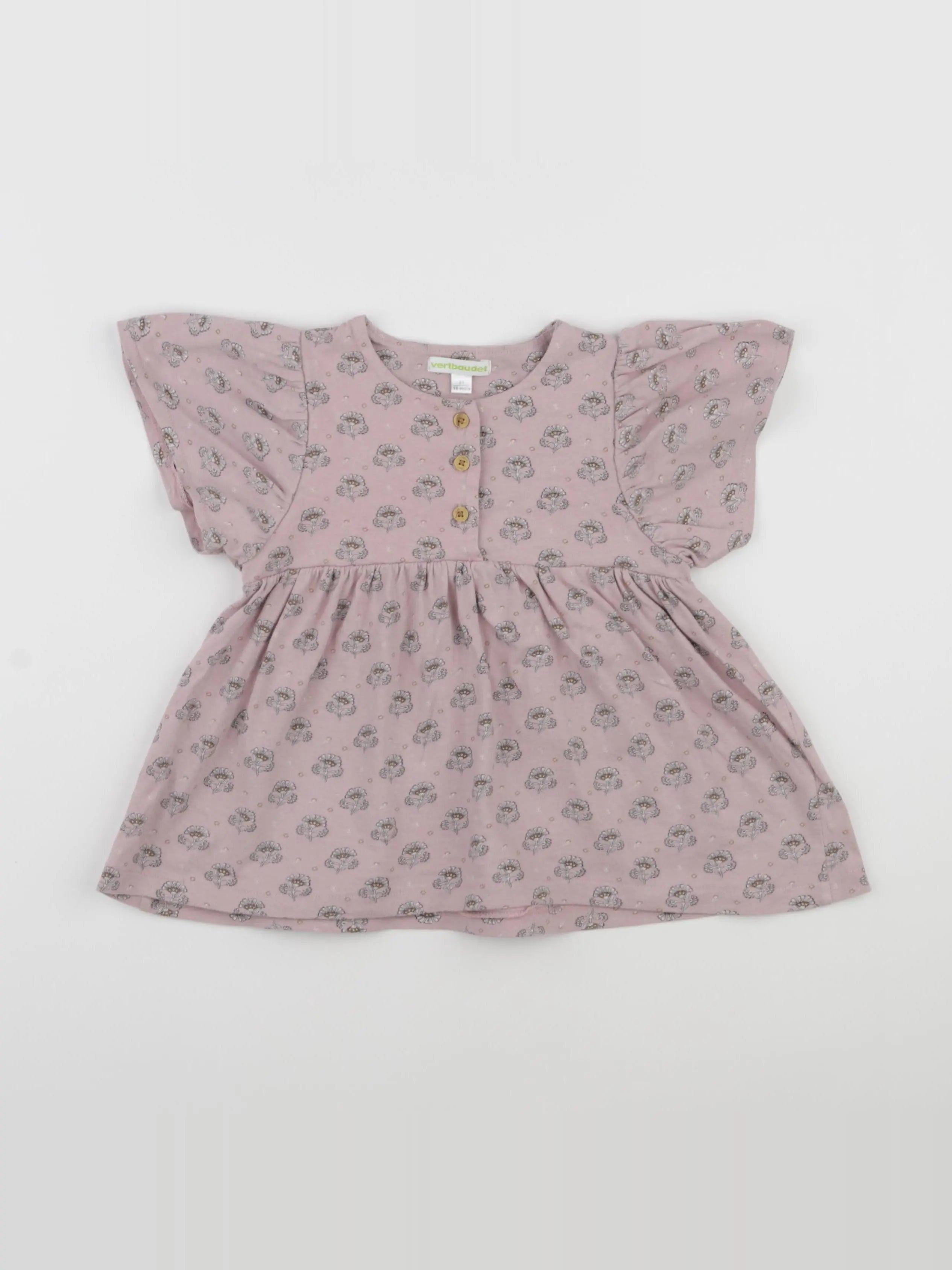 Vertbaudet - tee-shirt rose - 18 mois