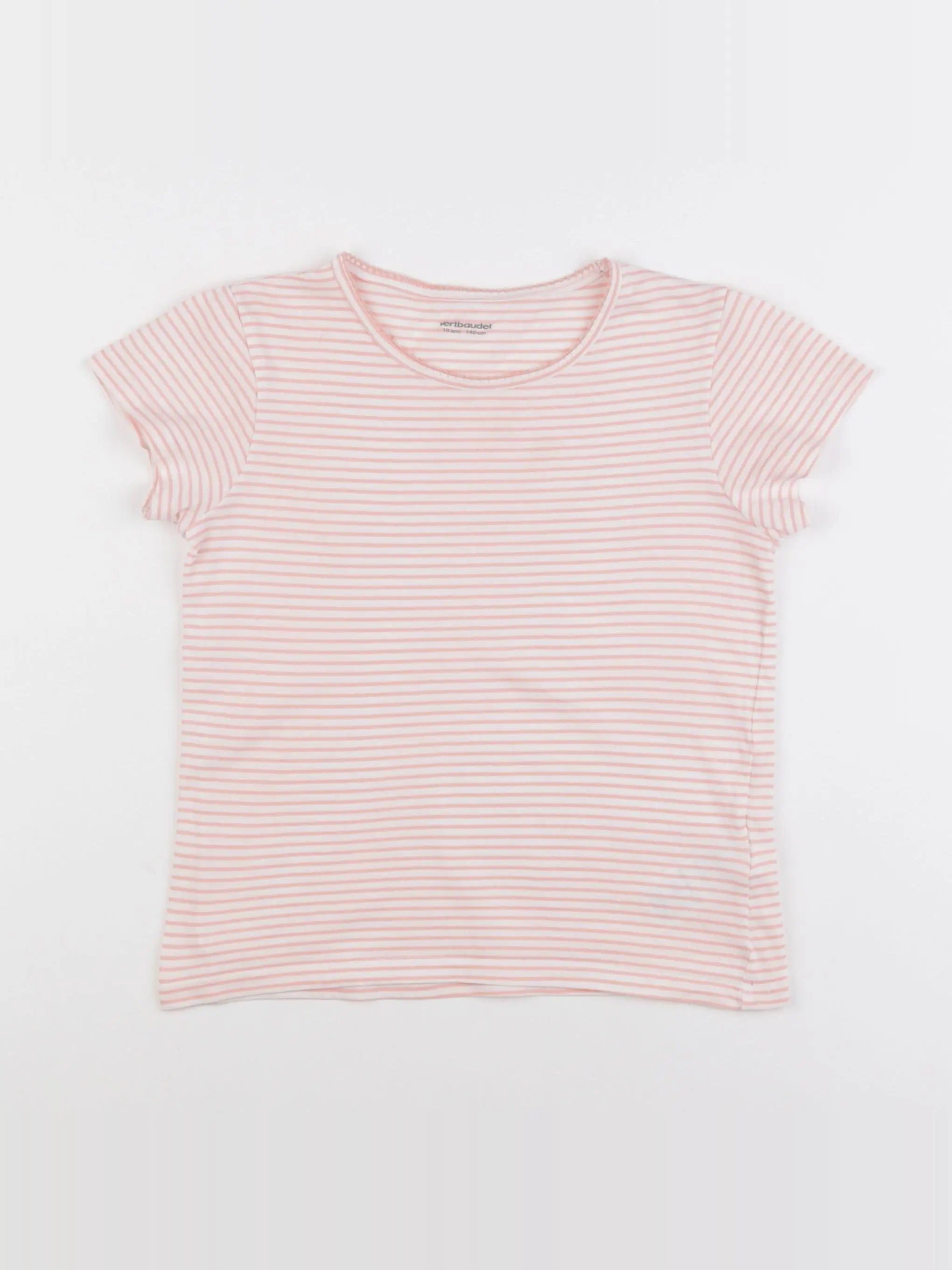 Vertbaudet - maillot de corps blanc, rose - 10 ans