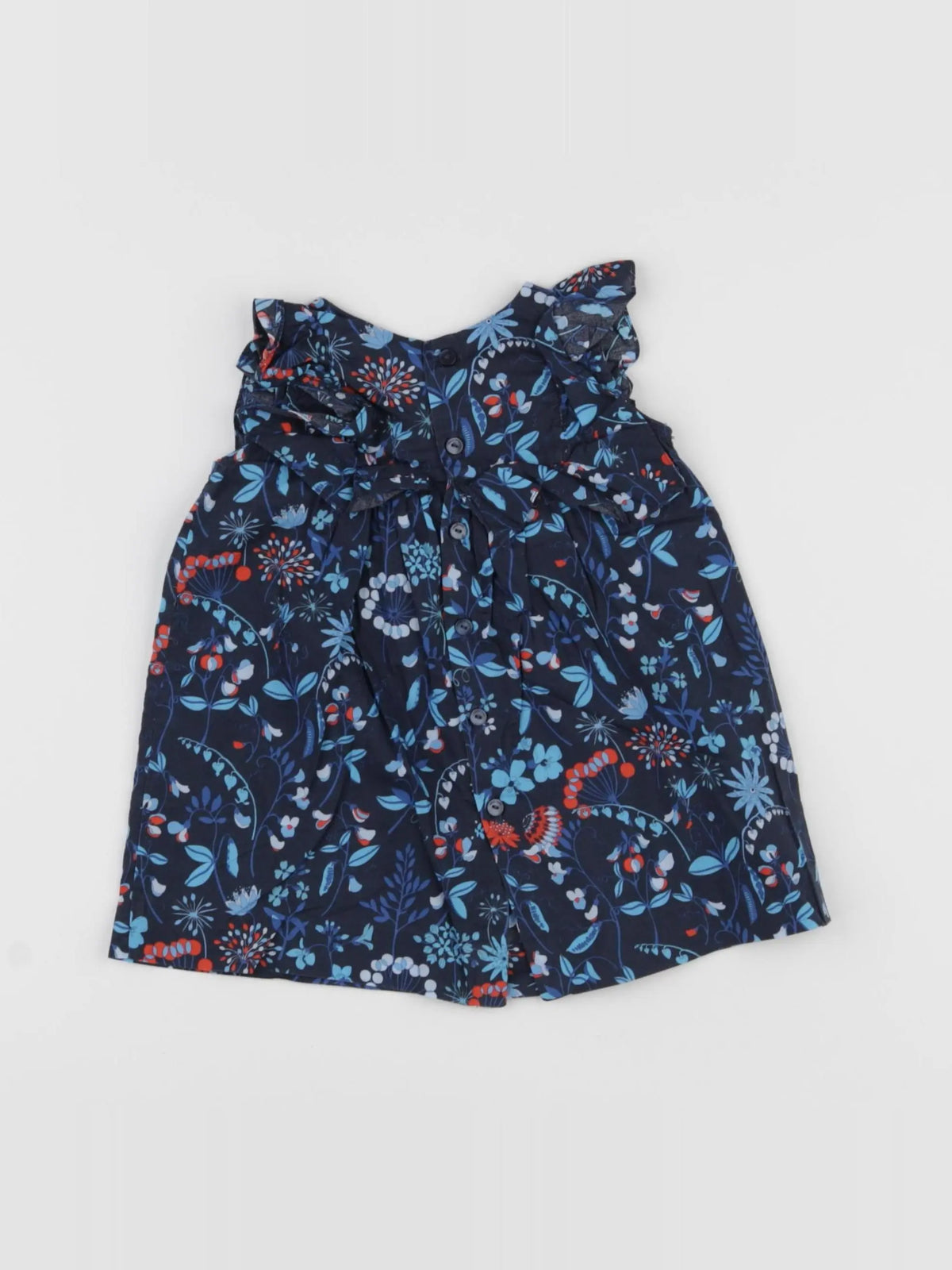 Jacadi - robe liberty bleu - 6 mois