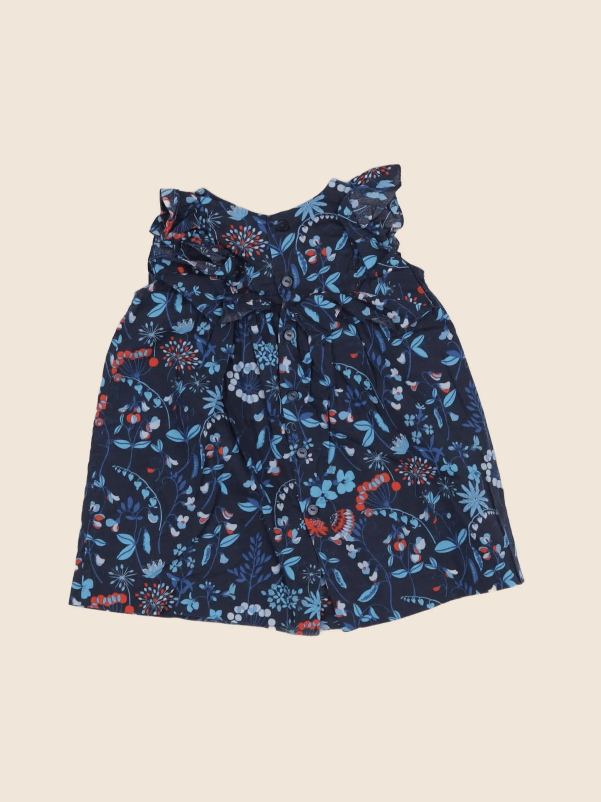 Jacadi - robe liberty bleu - 6 mois