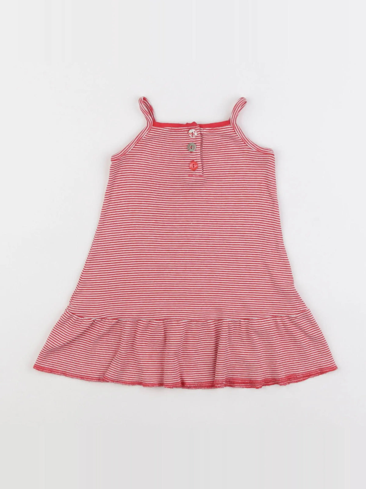 Petit Bateau - robe rouge - 12 mois
